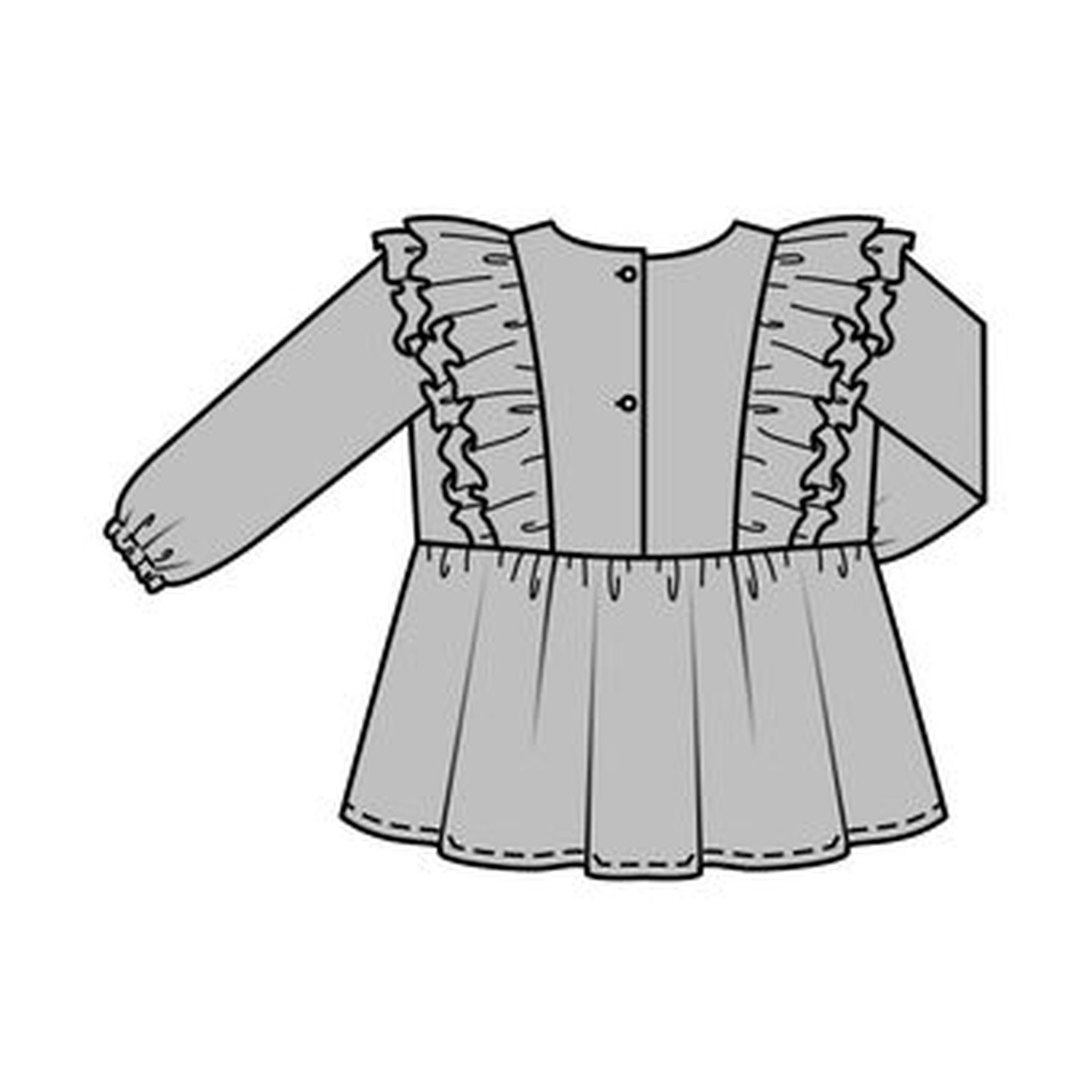burda style Schnittmuster 9190: Tunika, Top und Shorts, Modellfoto 1