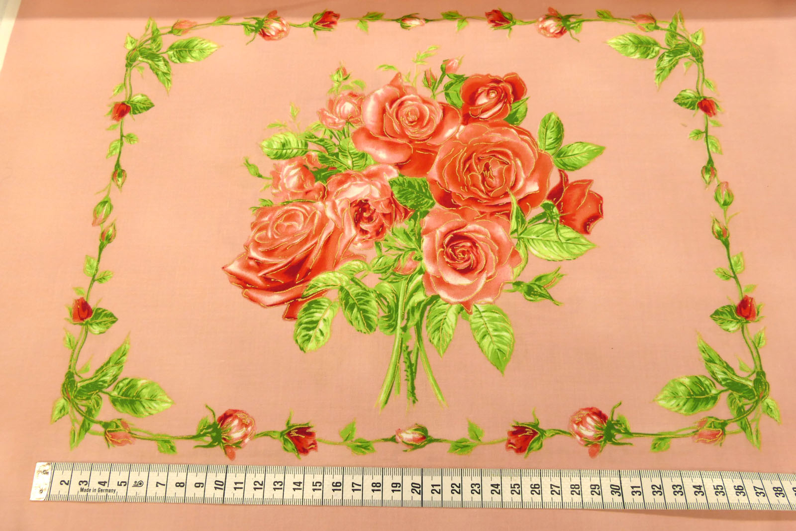 Baumwollstoff Rosen Panel