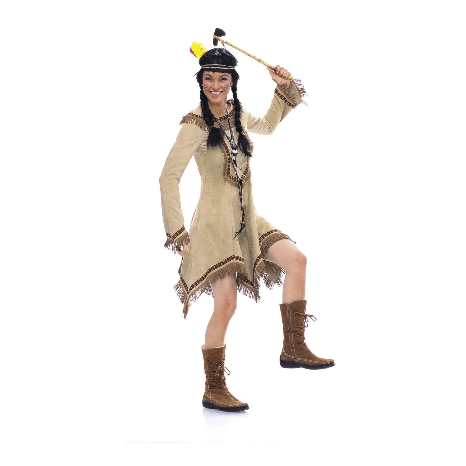 burda style Schnittmuster 2432: Kostümkleider Indianerin und Elfe, Modellfoto 1