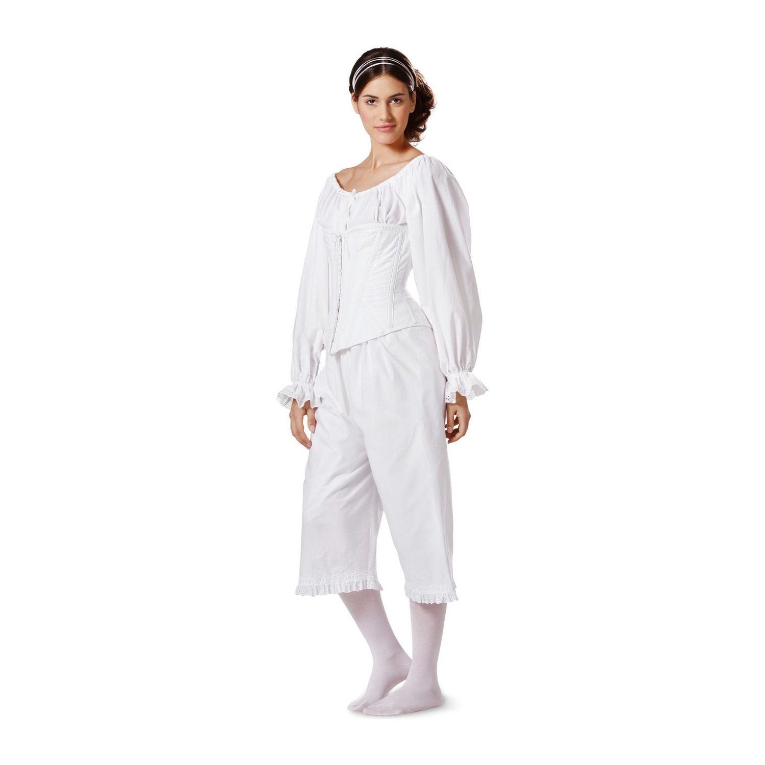 burda style Schnittmuster 7156: Mittelalterliches Hemd und Mieder, Modellfoto 2