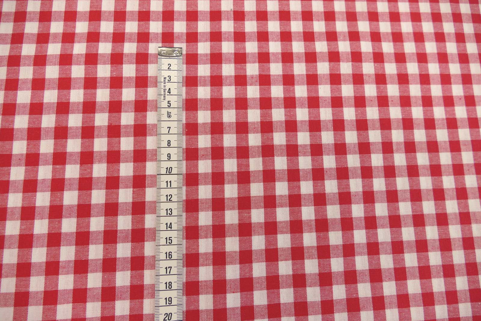 Baumwoll Karo rot weiß