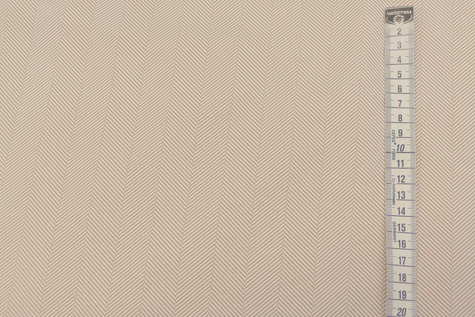Frenchterry Fischgrät cognac creme, Sweatstoff als Meterware, 164 cm breit