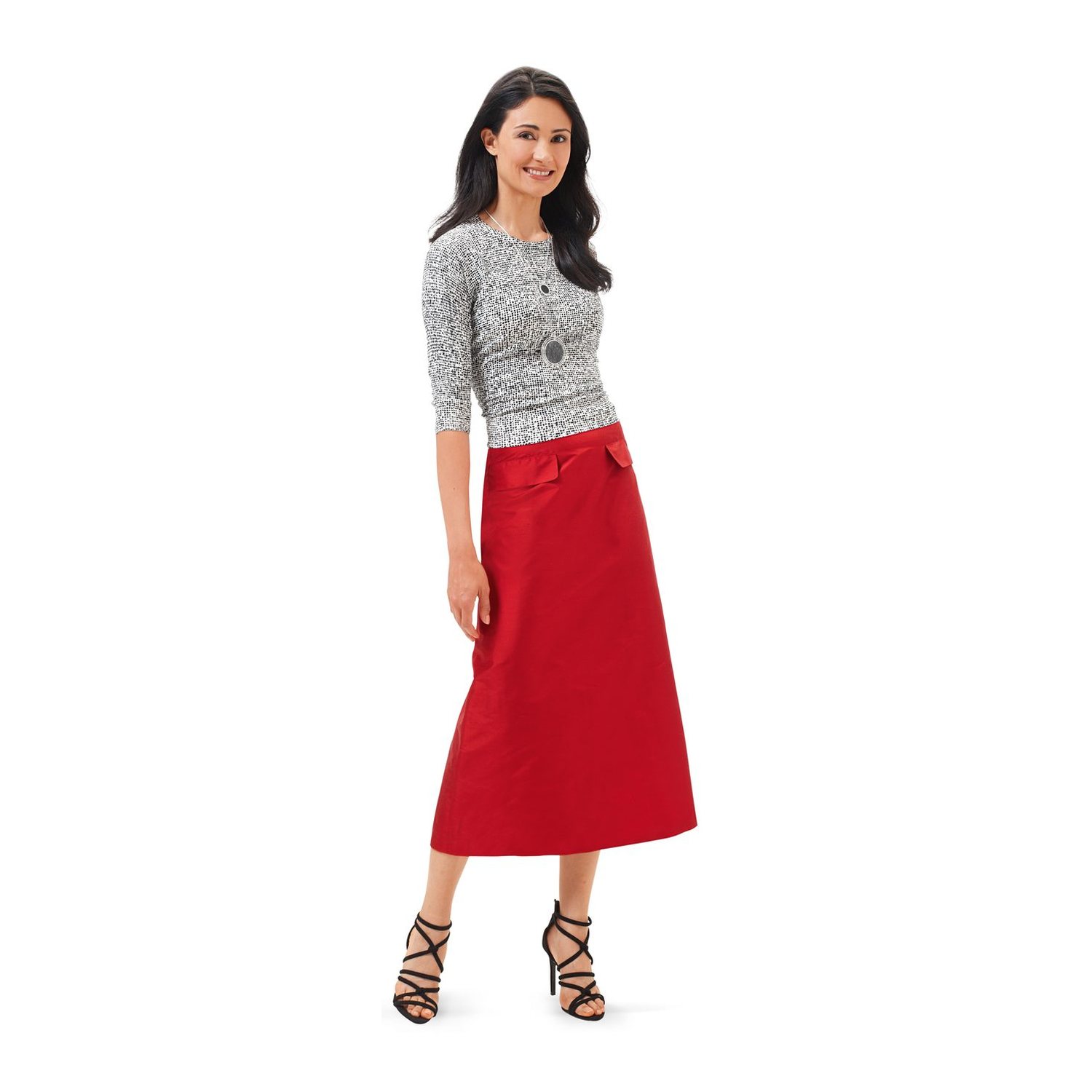 burda style Schnittmuster 6682: Leicht ausgestellter Rock, Modellfoto 3