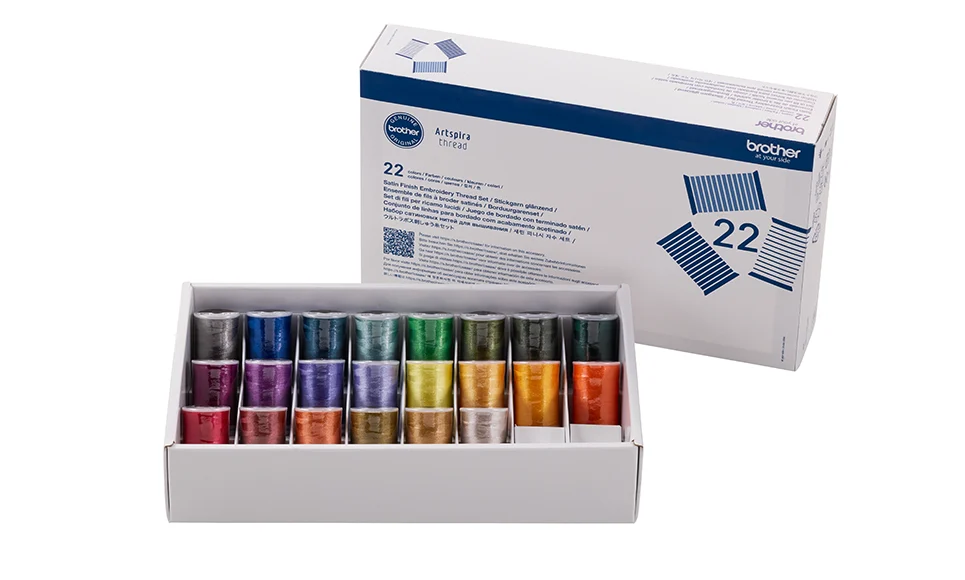 Brother Stickgarn-Box 22 Farben ETS22N