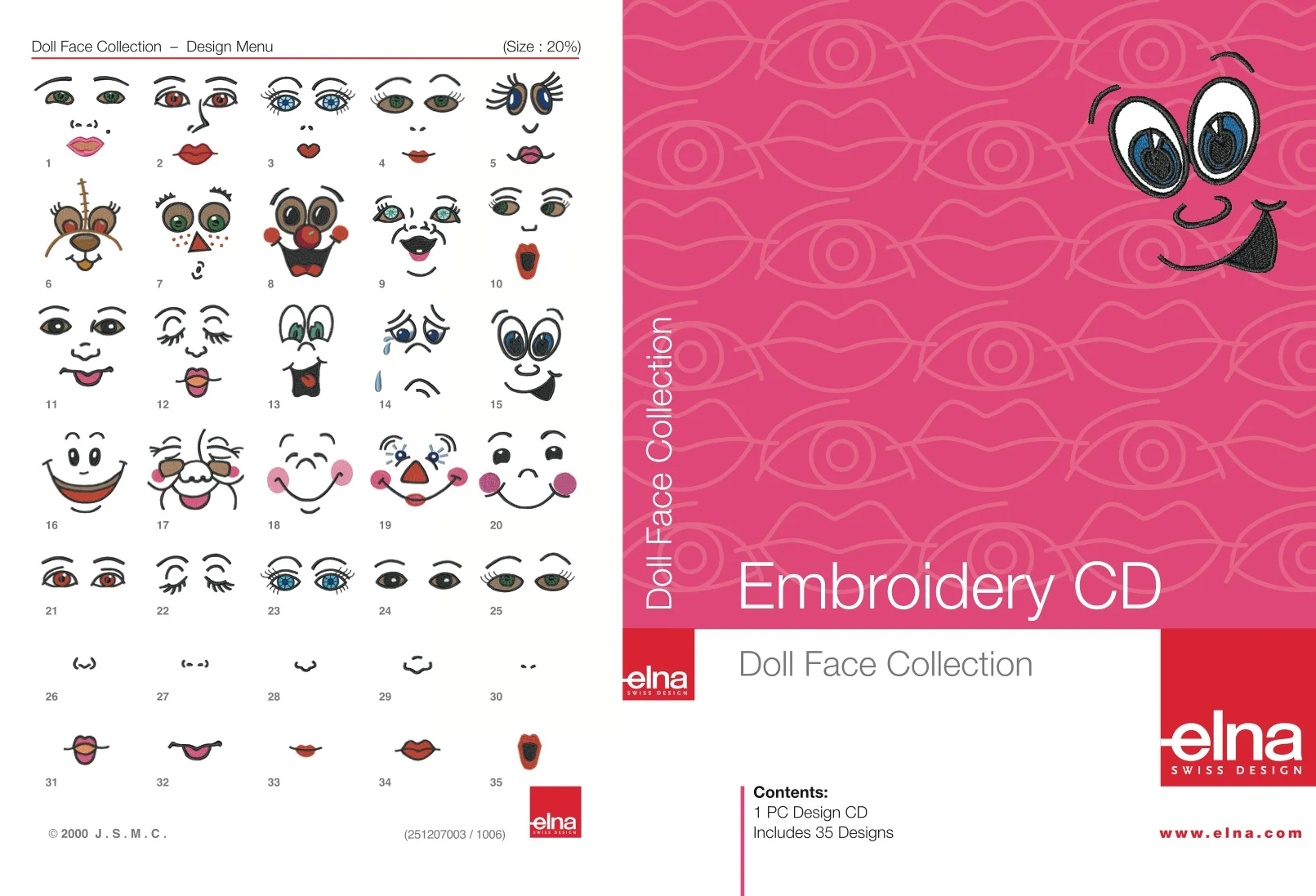 Elna Stickdesign-Kollektion «doll face collection»