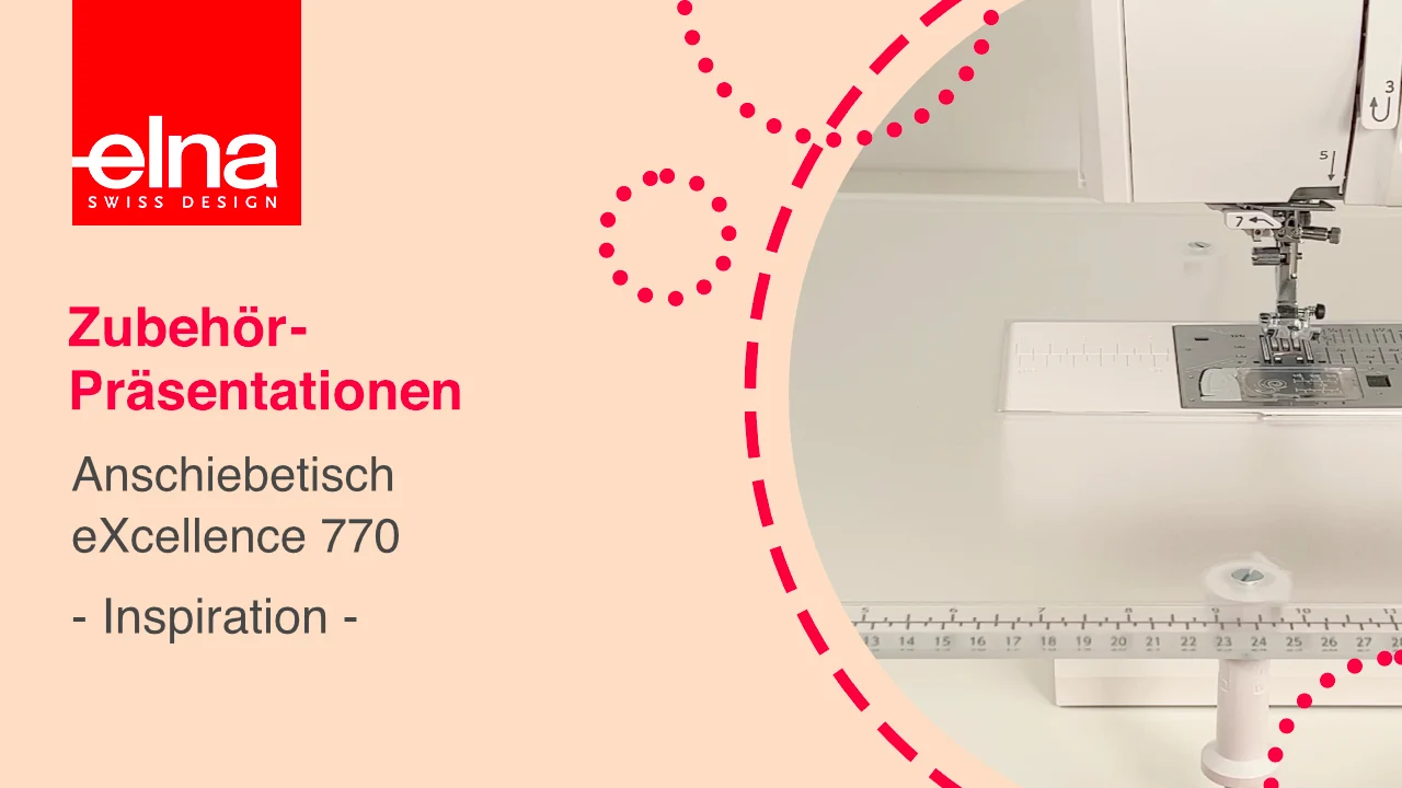 Elna Transparenter extragroßer Anschiebetisch für 770, 772, 780 u. a., Ansicht 2
