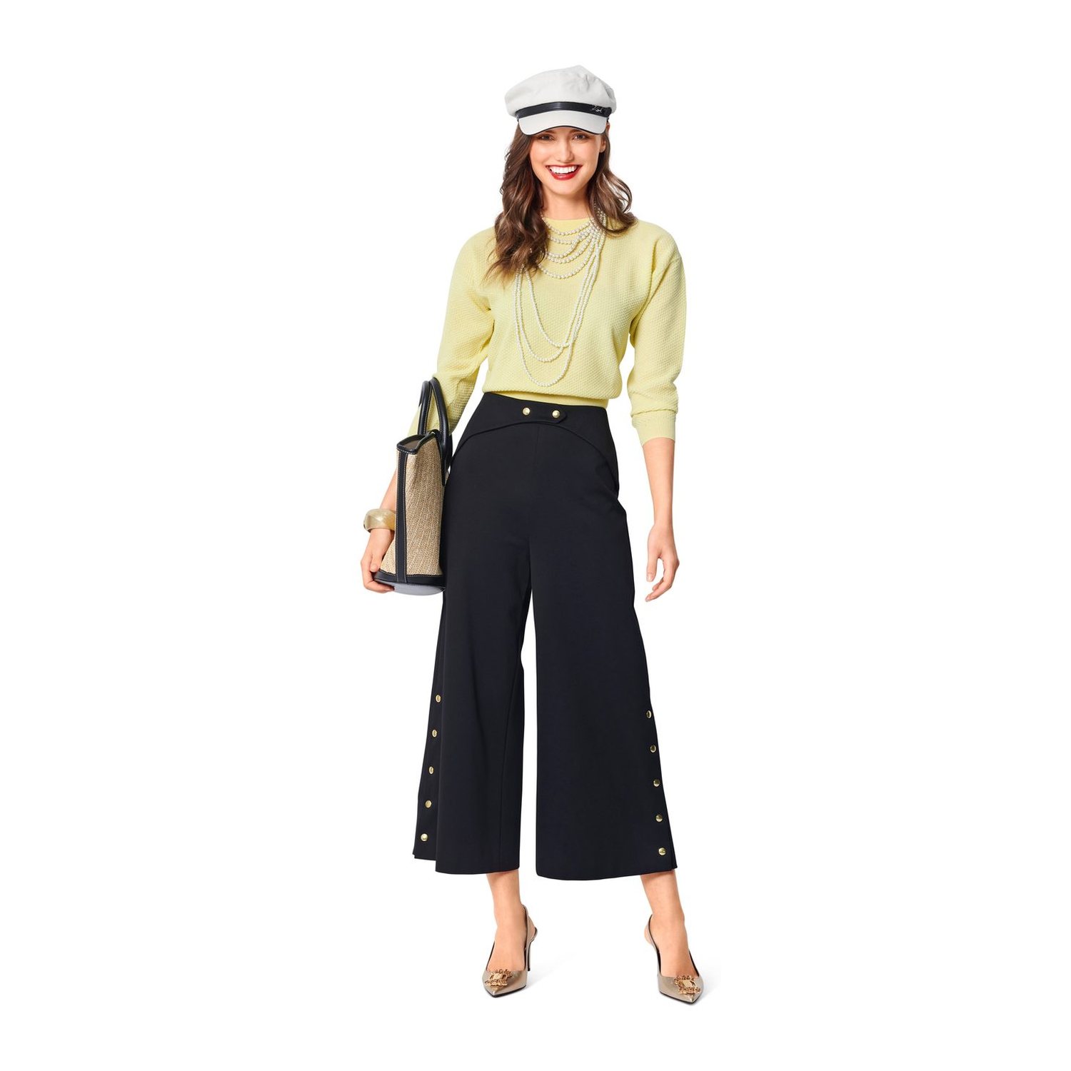 burda style Schnittmuster 6032: Culotte mit Zierverschluss, Modellfoto 3