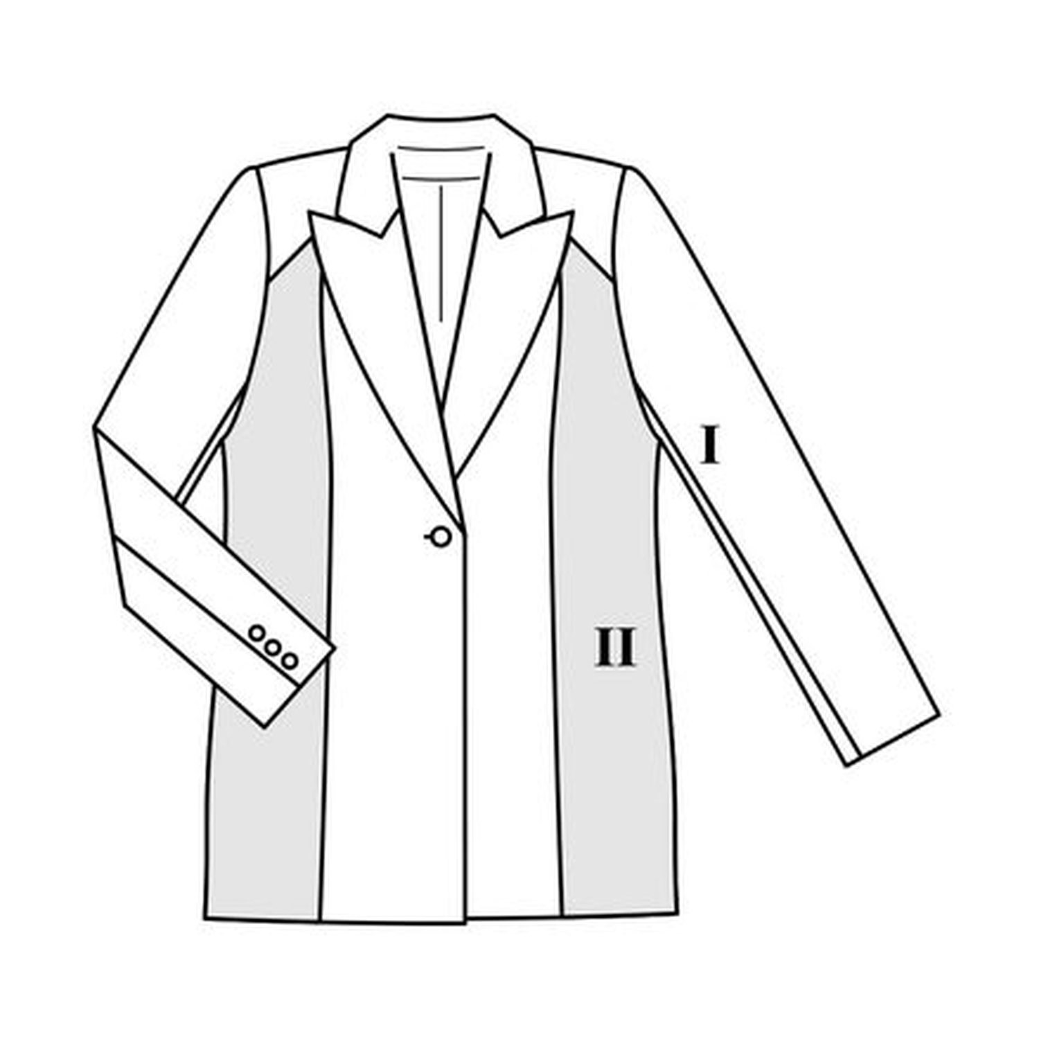 burda style Schnittmuster 5601: Smoking-Blazer und Spencerjacke, Modellfoto 2