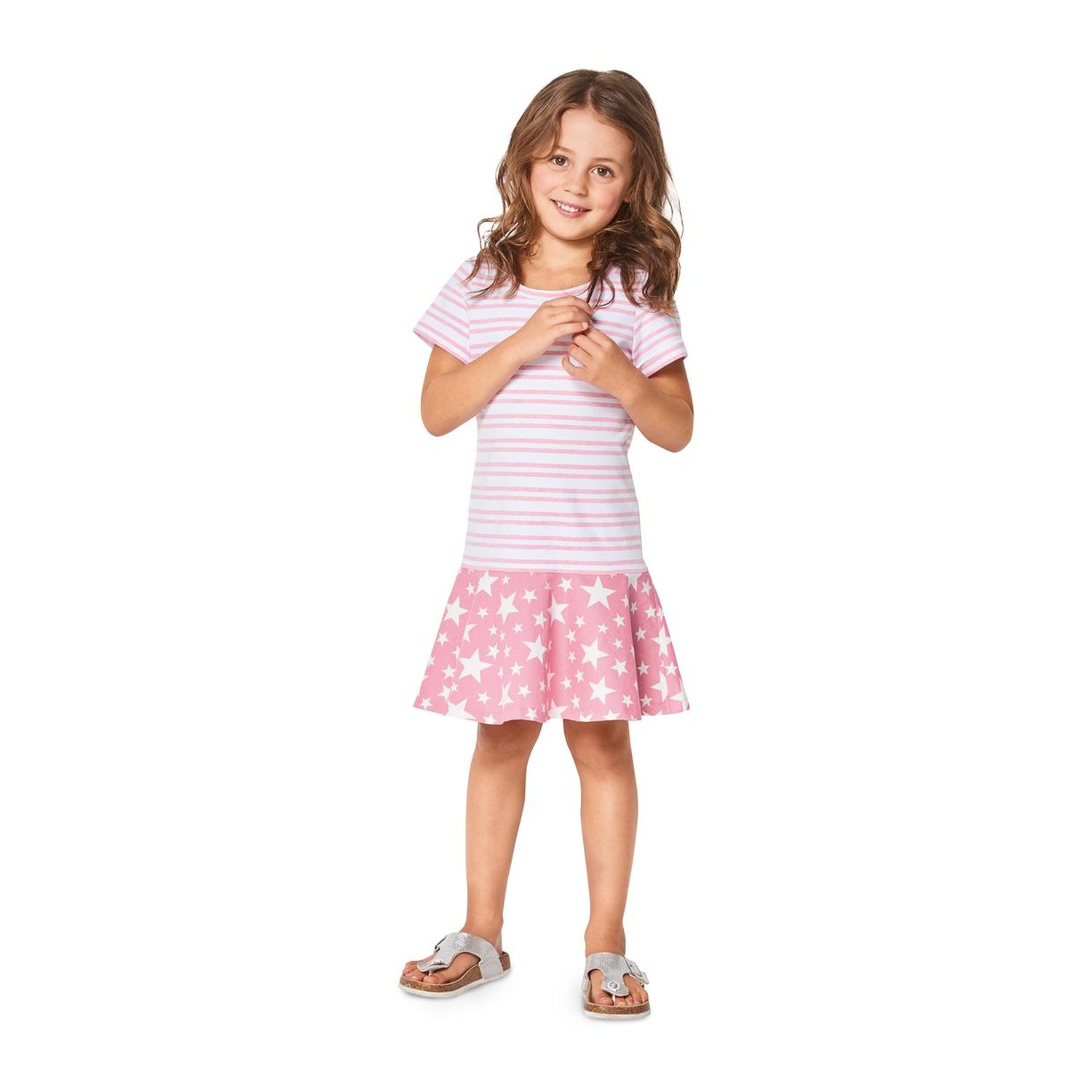 burda style Schnittmuster 9341: Jerseykleid mit Röckchen, Modellfoto 2
