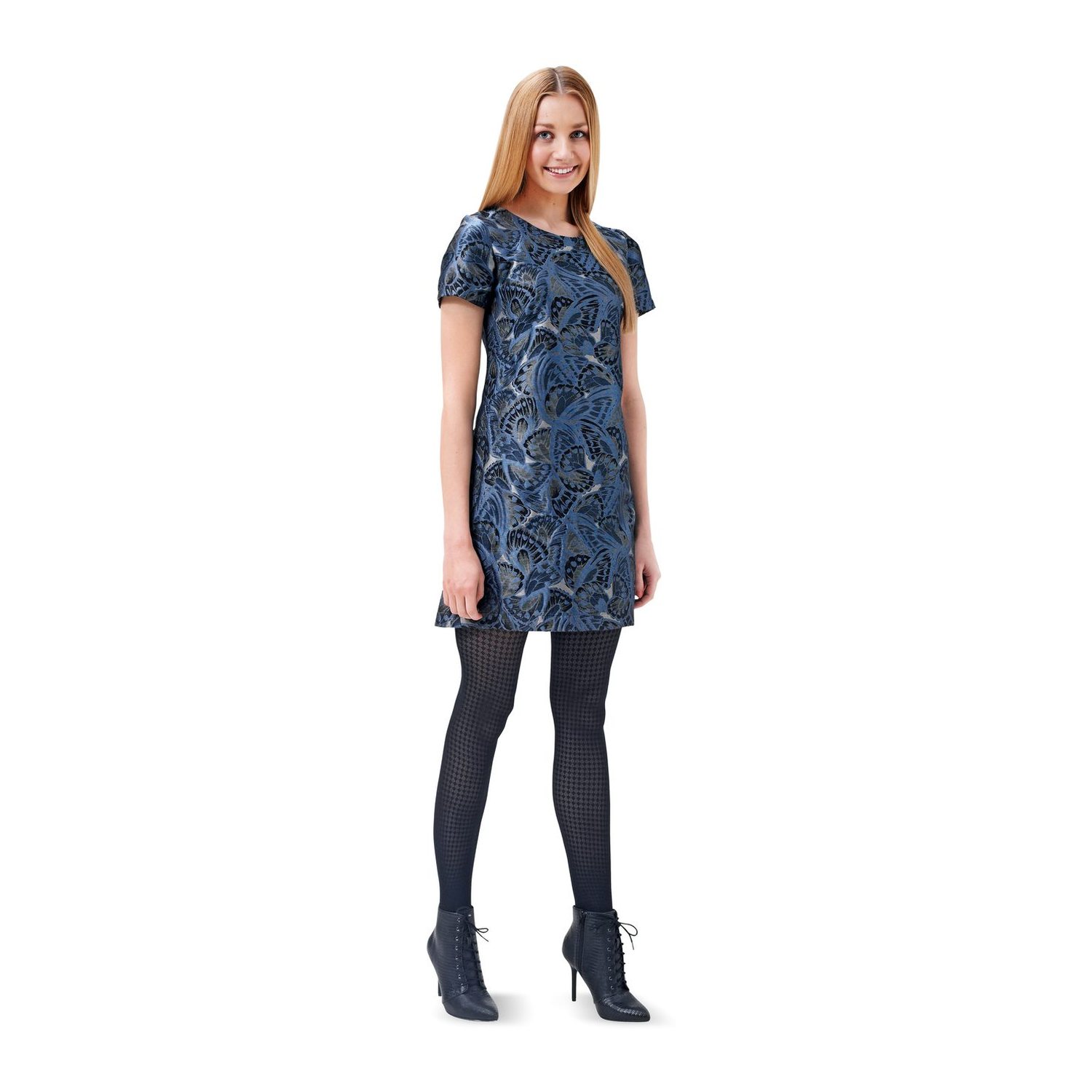 burda style Schnittmuster 6721: Unkompliziertes Kleid mit Ärmelvarianten, Modellfoto 3
