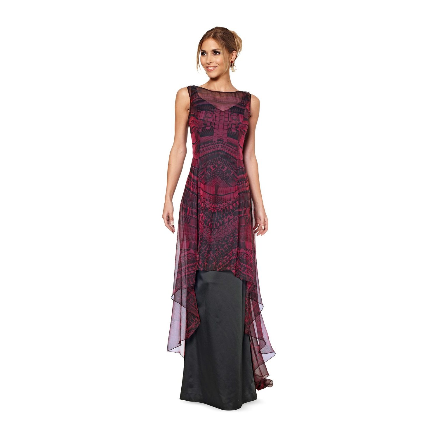 burda style Schnittmuster 6866: Abendkleid mit Überkleid, Modellfoto