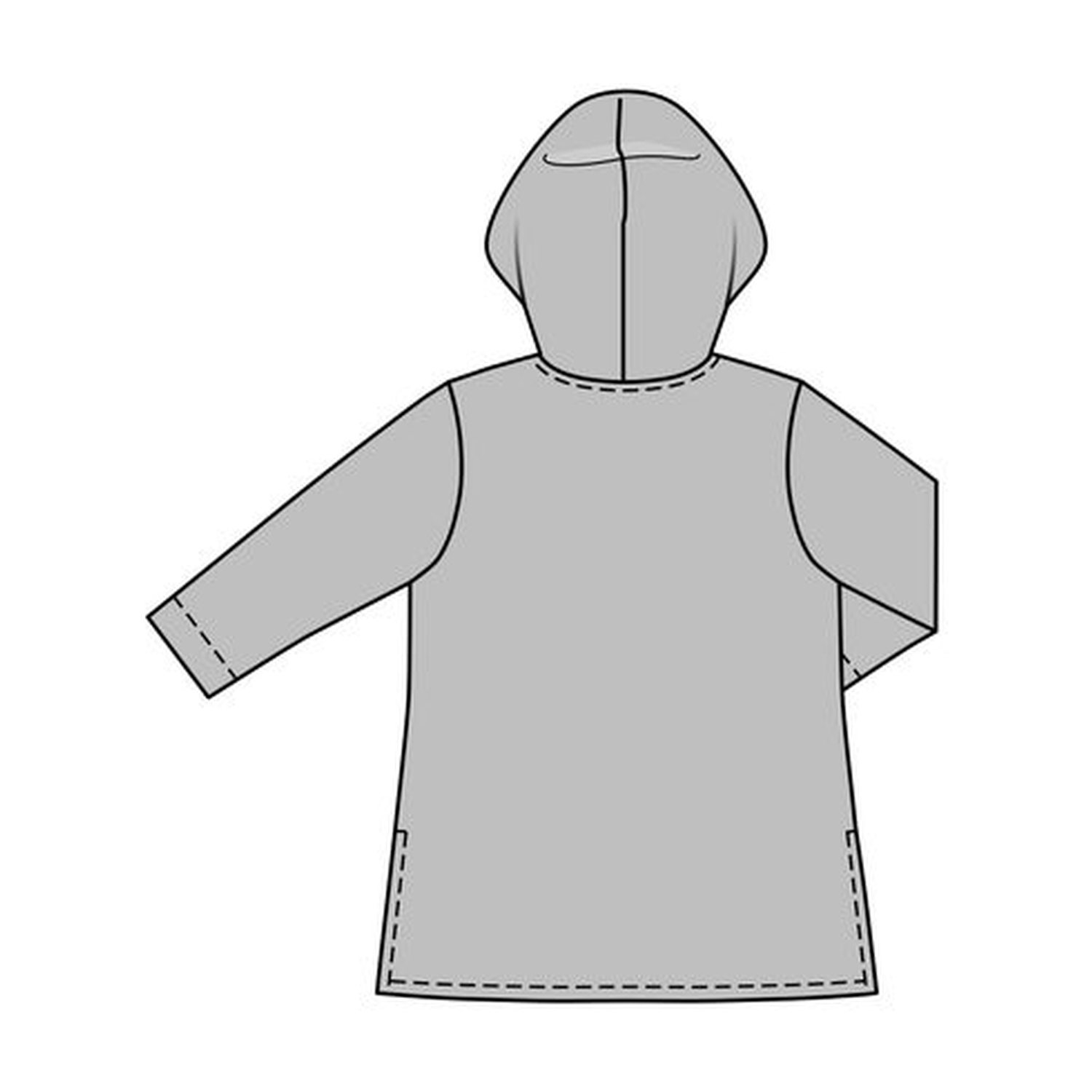 burda style Schnittmuster 5651: Hoodie und T-Shirt-Kleid, Modellfoto 3