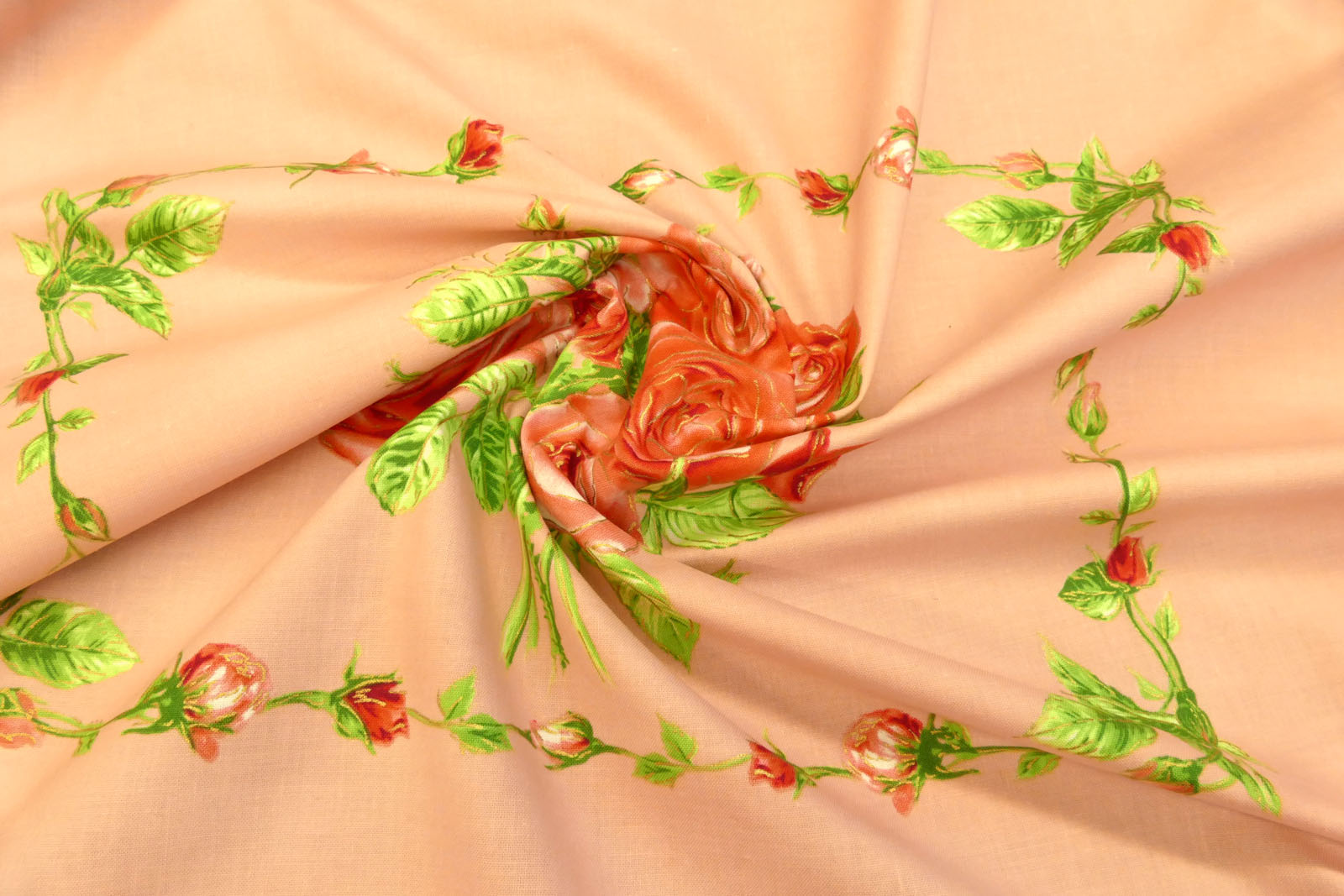 Baumwollstoff Rosen Panel