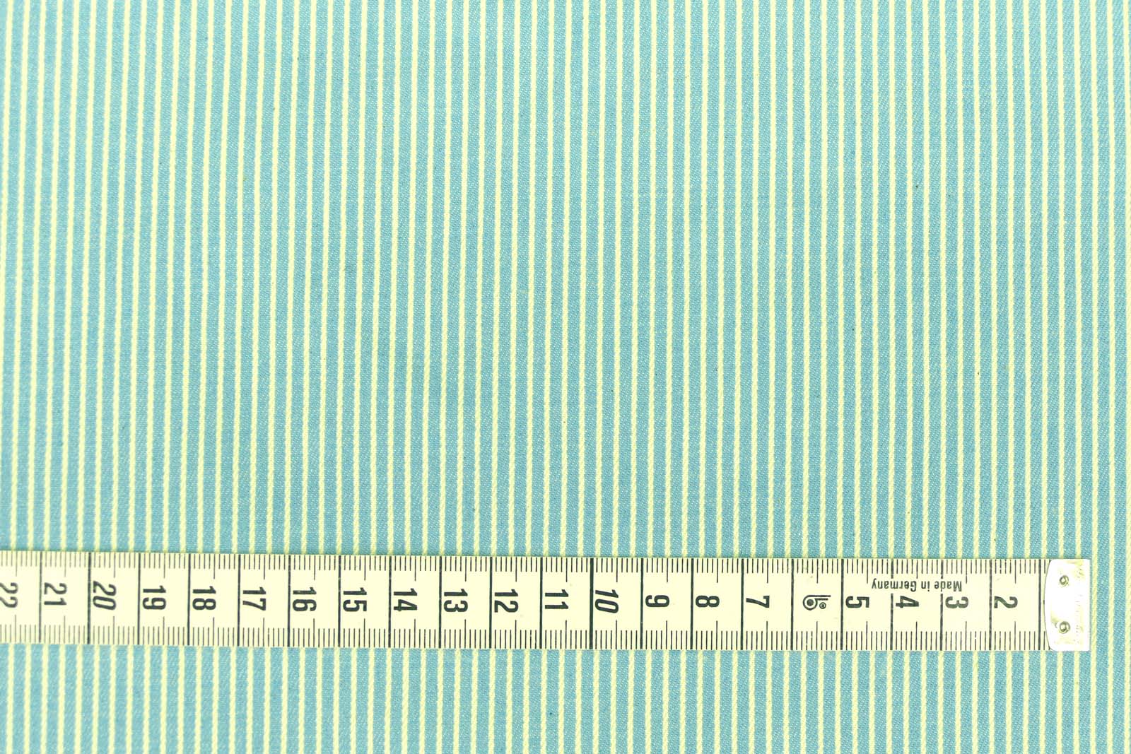 Jeansstretch Streifen türkis weiß 519