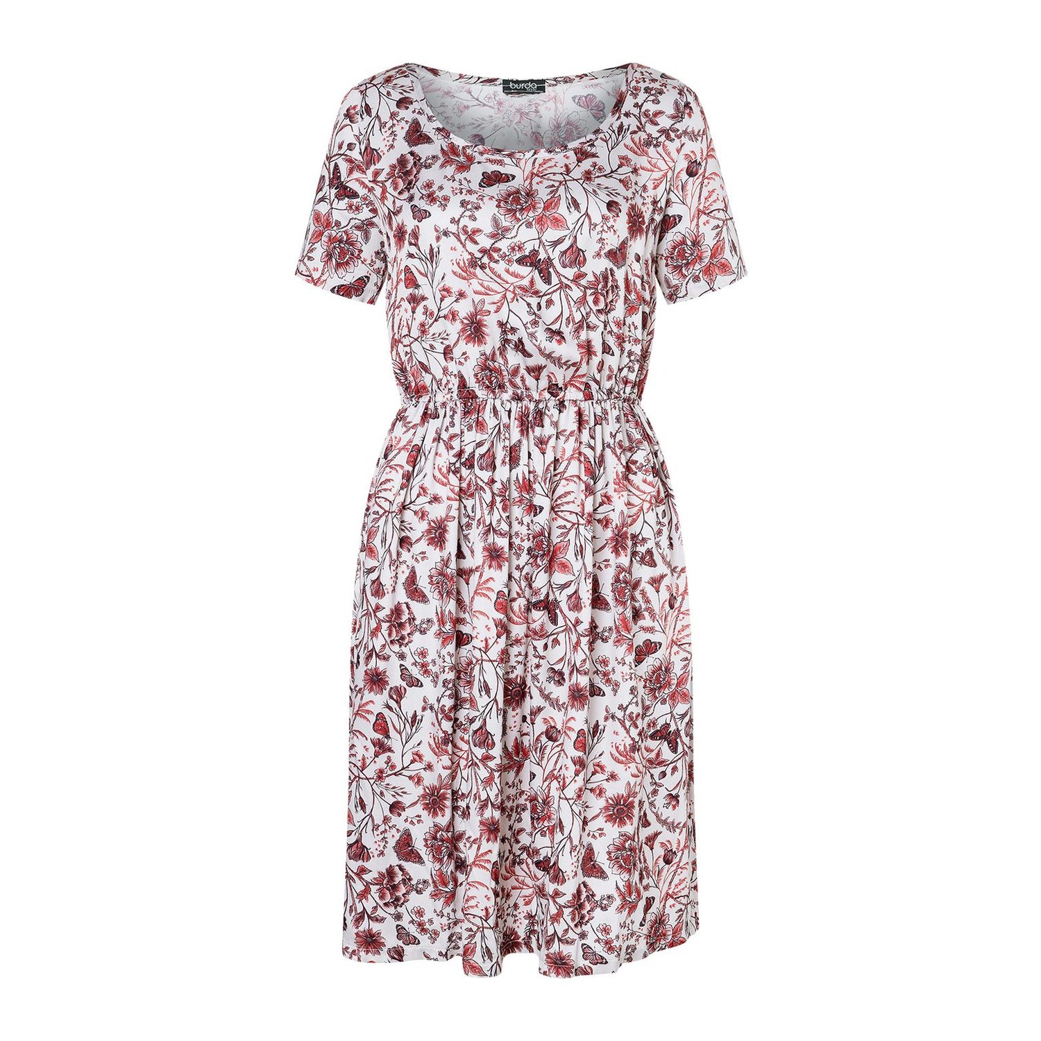 burda style Schnittmuster 5686: Drei Kleider mit Gummizug, Modellfoto 2