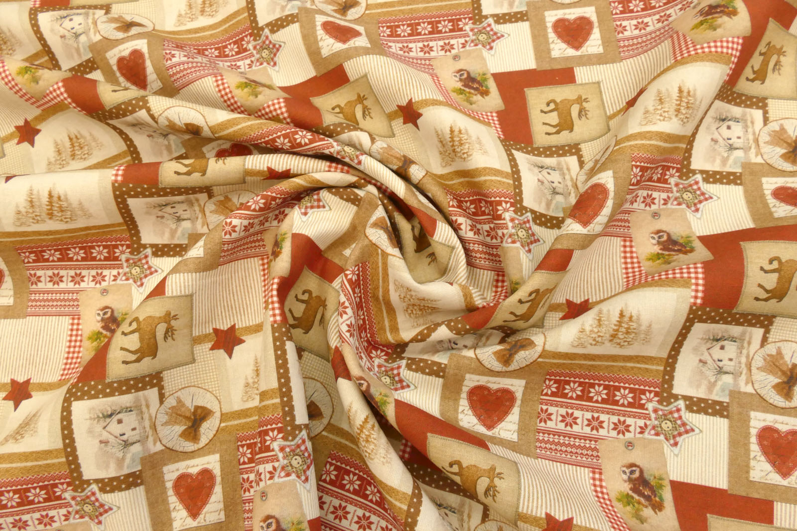 Baumwolle Patchwork  Hirsche 0366-12W