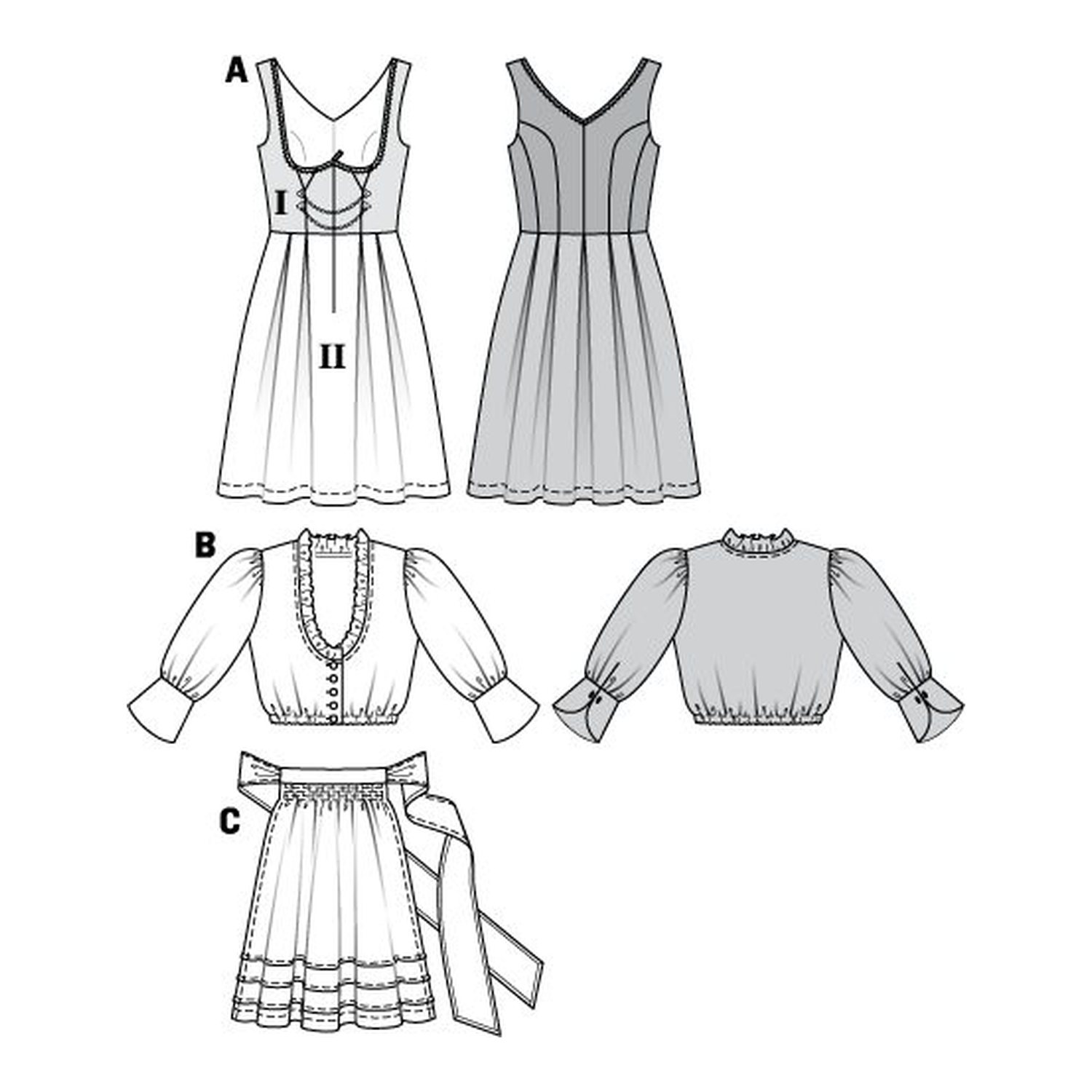 burda style Schnittmuster 7443: Dirndl mit Bluse und Schürze, Modellfoto 3