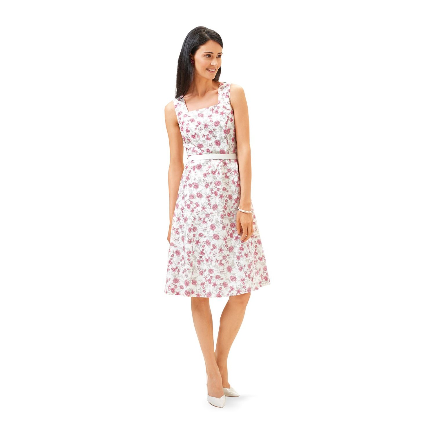 burda style Schnittmuster 6687: Ausgestelltes Kleid und Kurzarmjacke, Modellfoto 2