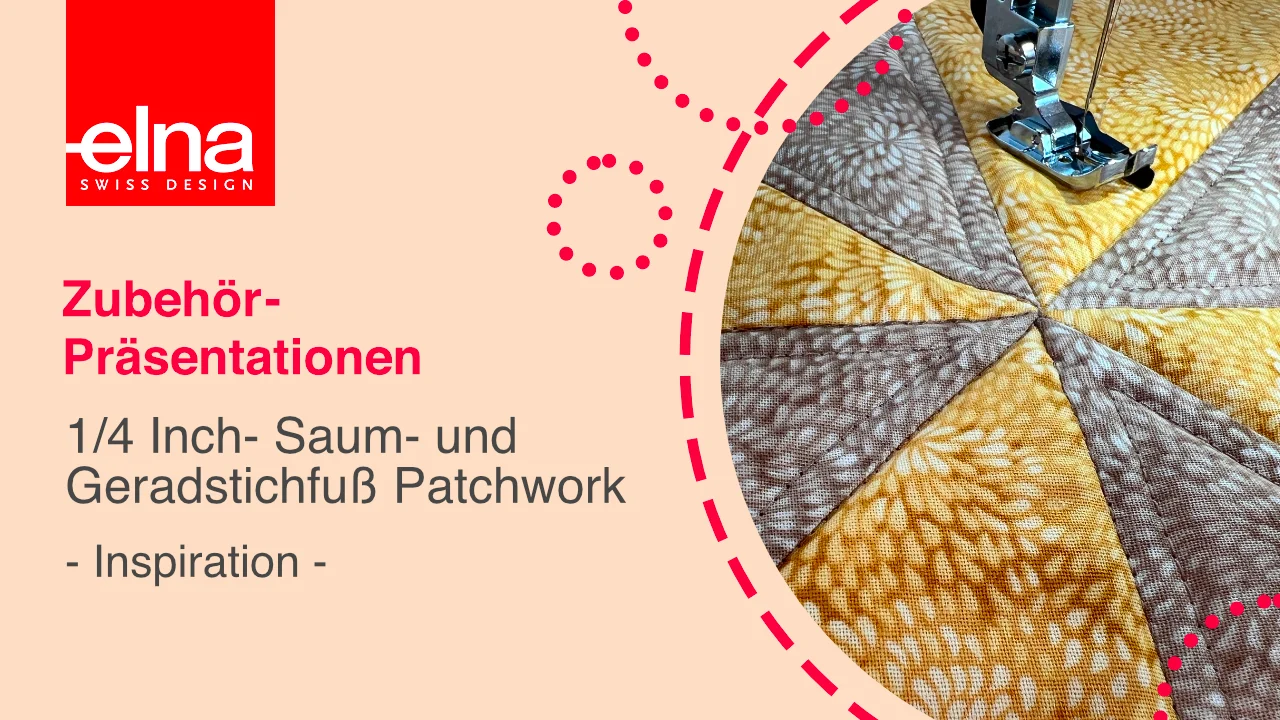 Elna 1/4 Inch-Saum- und Geradstichfuß m. Führung, Ansicht 3