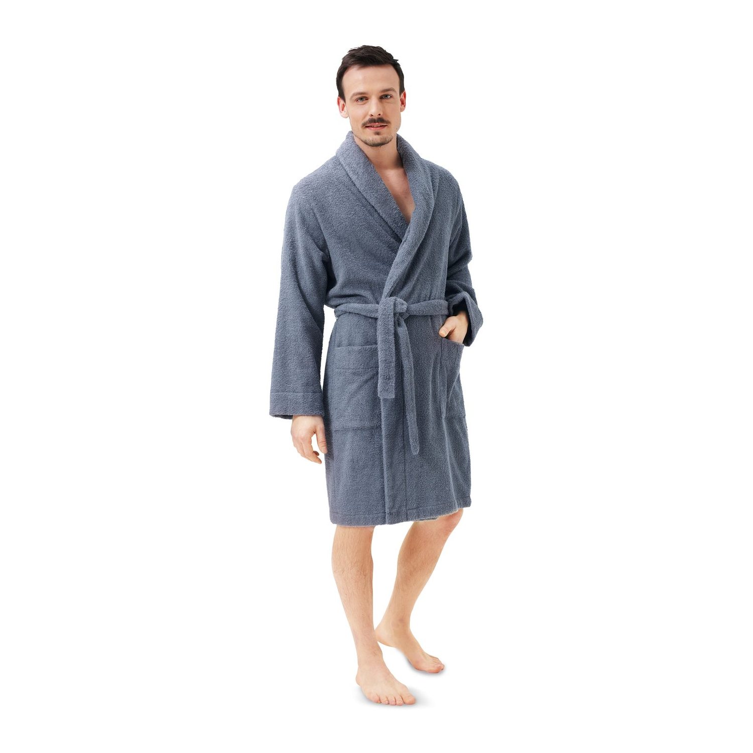 burda style Schnittmuster 6740: Bademantel mit Kapuze oder Schalkragen, Modellfoto 1