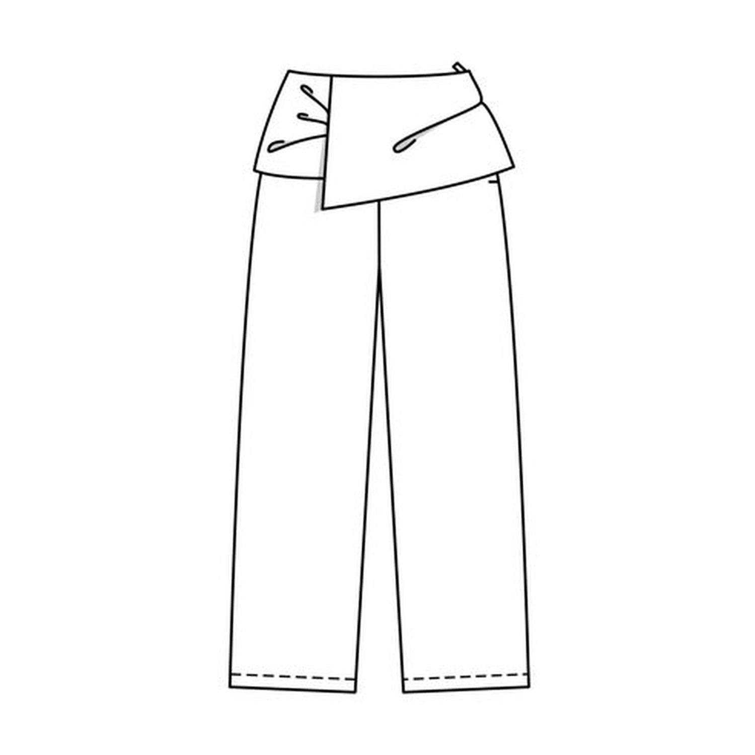 burda style Schnittmuster 5663: Cargohose und weite Hosen, Modellfoto 3