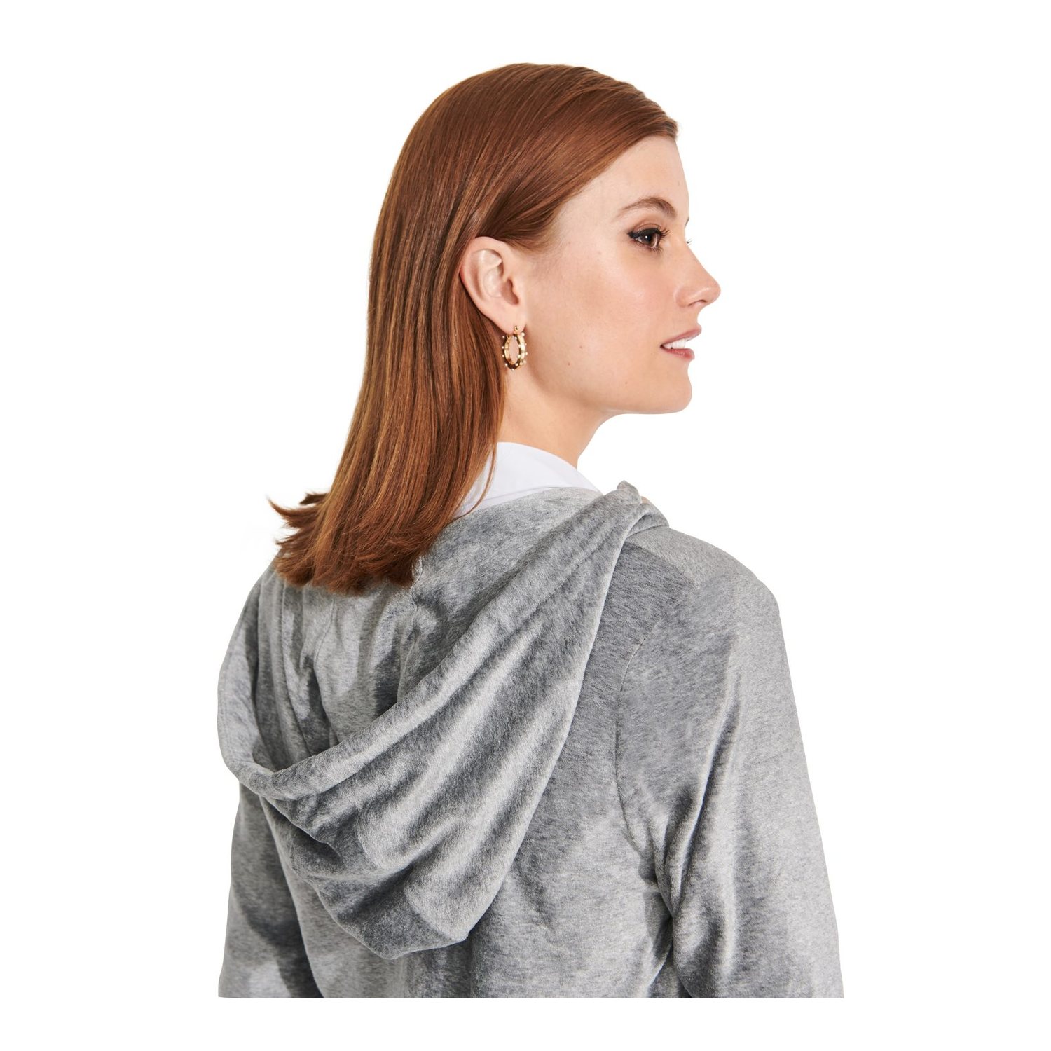 burda style Schnittmuster 6090: Sweatjacke mit Reißverschluss, Modellfoto 2