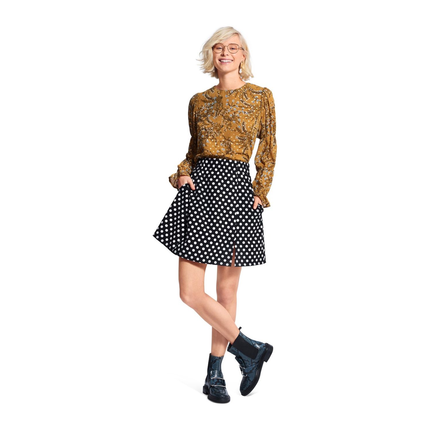 burda style Schnittmuster 6027: Bahnenrock mit Gummizug, Modellfoto 2