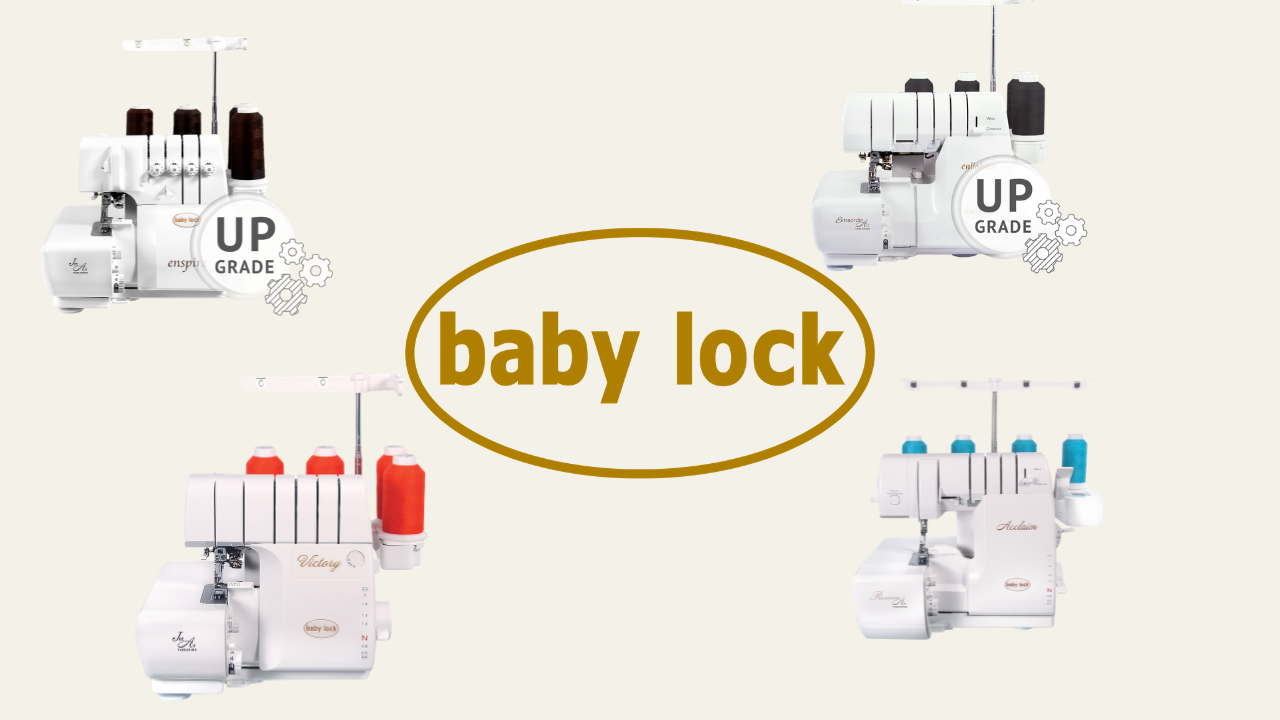 Die vier baby lock Overlockmaschinen im Vergleich: enspire, Victory, enlighten, Acclaim