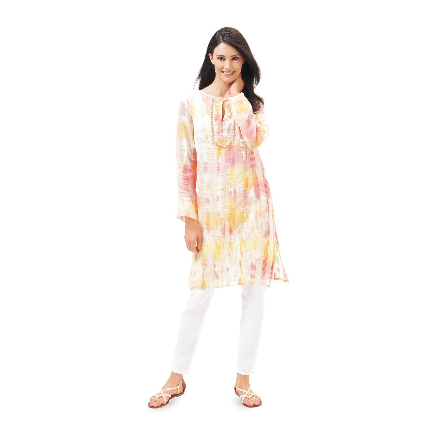 burda style Schnittmuster 6683: Tunika mit Schlitzausschnitt, Modellfoto 1