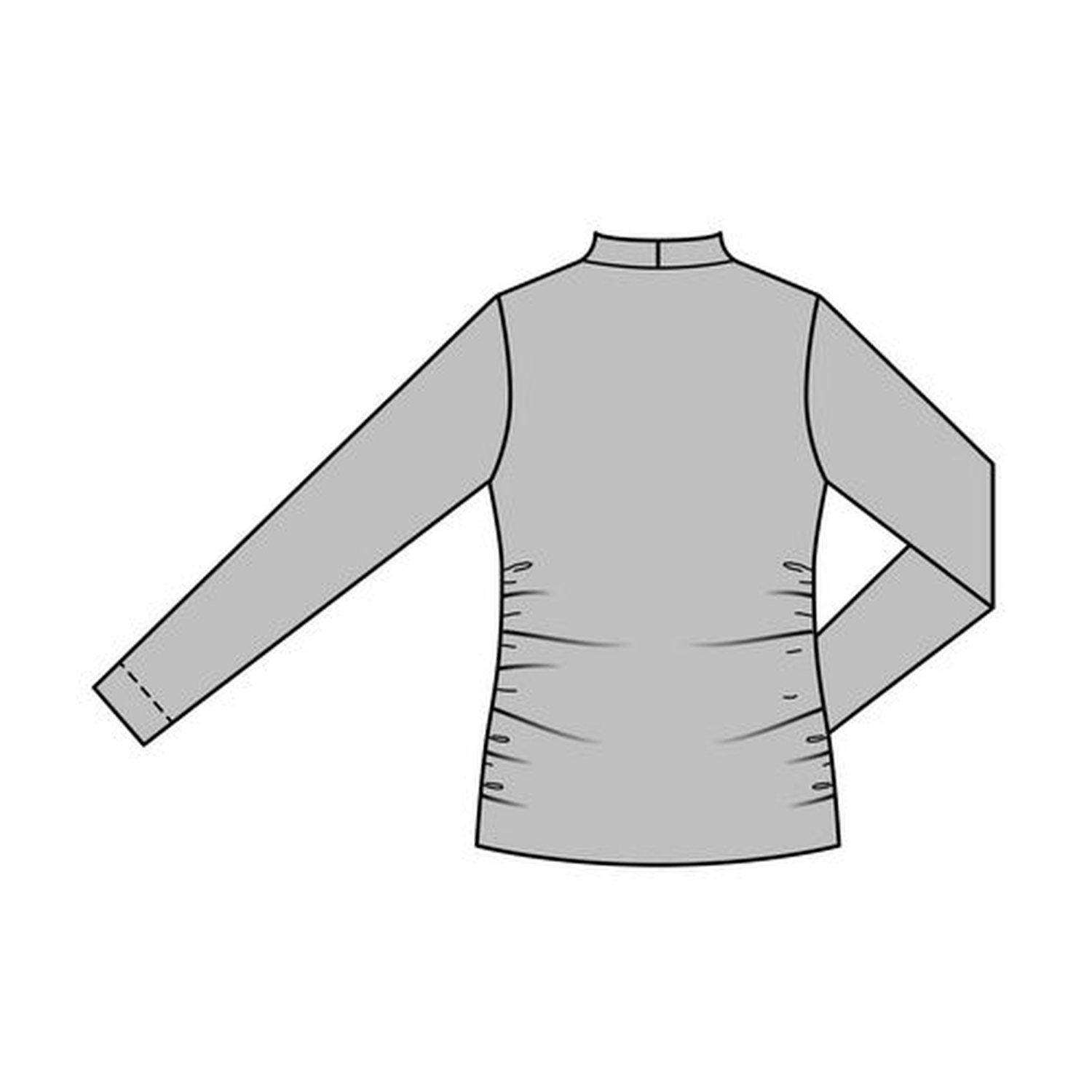 burda style Schnittmuster 5616: Drapiertes Jerseykleid und Shirt, Modellfoto 3