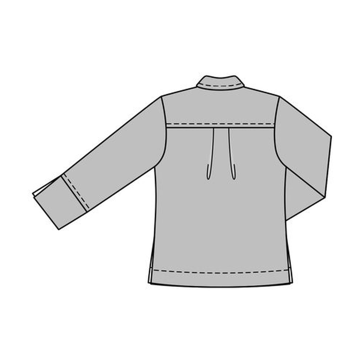 burda style Schnittmuster 5665: Blusen mit V-Ausschnitt, Modellfoto 1
