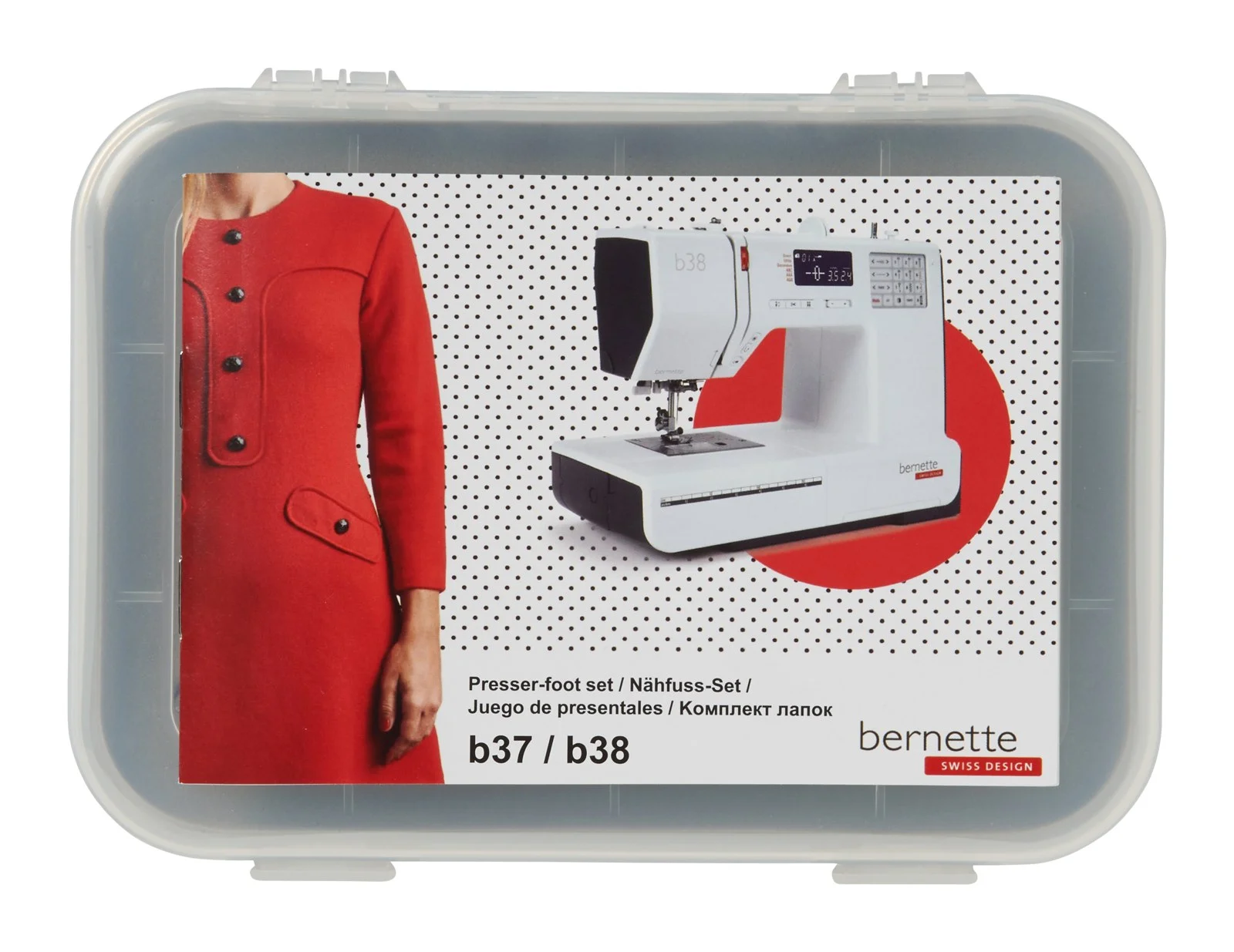bernette Zickzacknähfuß mit Gleitsohle, Reißverschlussfuß für nahtverdeckte Reißverschlüsse, für b37/b38
