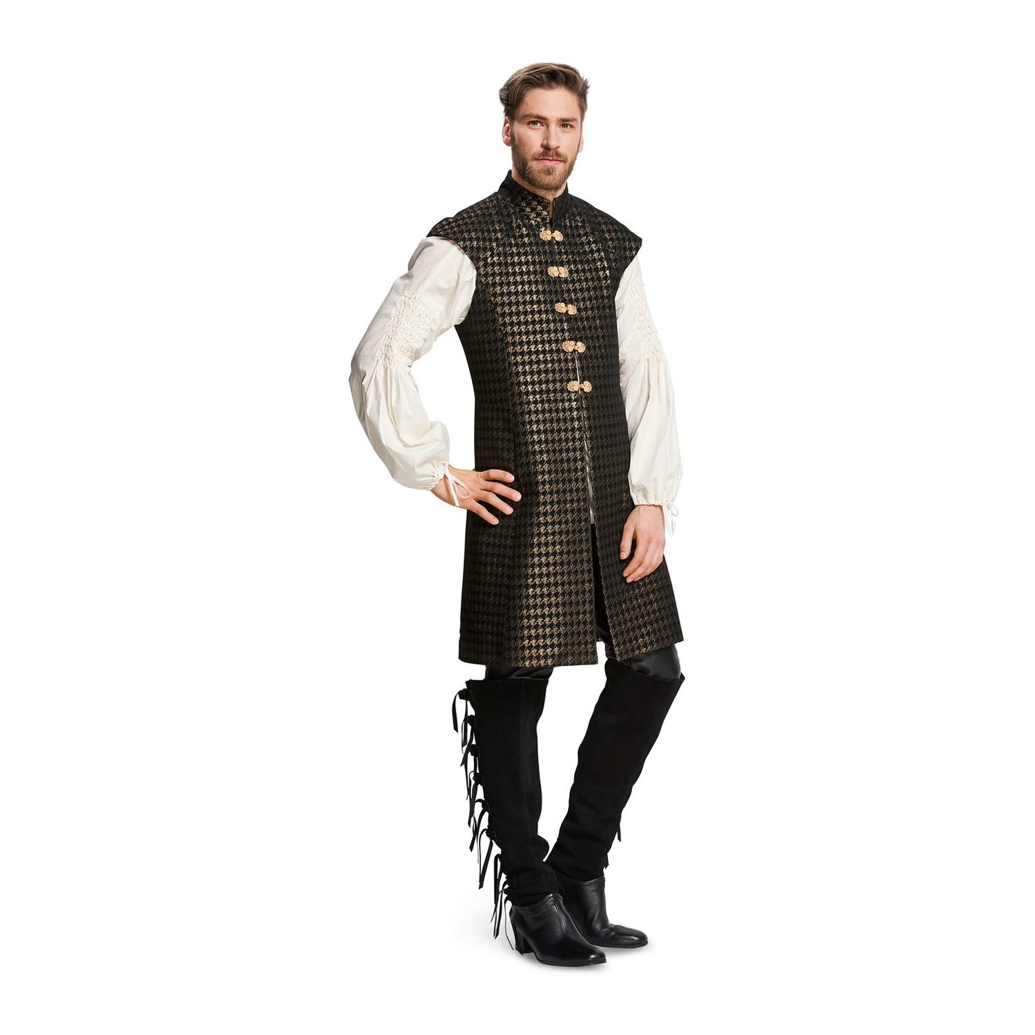 burda style Schnittmuster 6399: Renaissance-Wams und Hemd für Herren, Modellfoto 2
