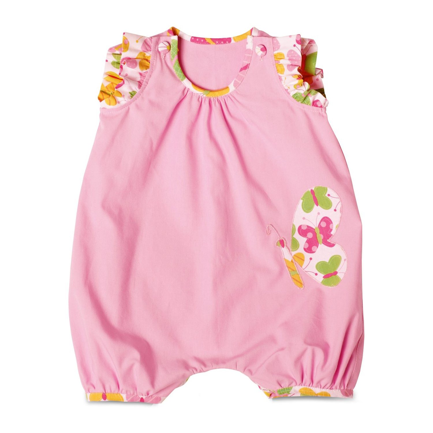 burda style Schnittmuster 9462: Babyoverall, Kleid und Pumphöschen, Modellfoto 1