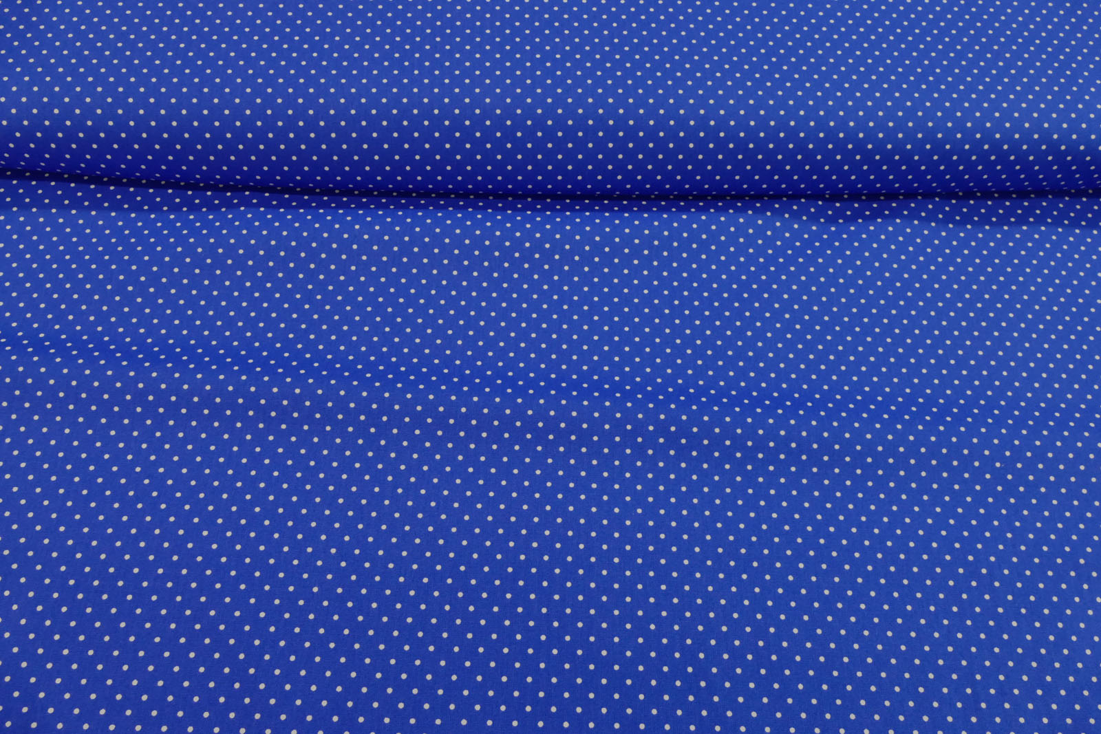 Baumwollpopeline Tupfen royalblau mit weiß
