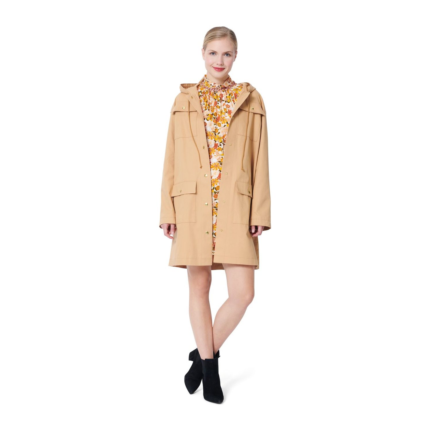 burda style Schnittmuster 5923: Parka mit Kapuze, Modellfoto 3
