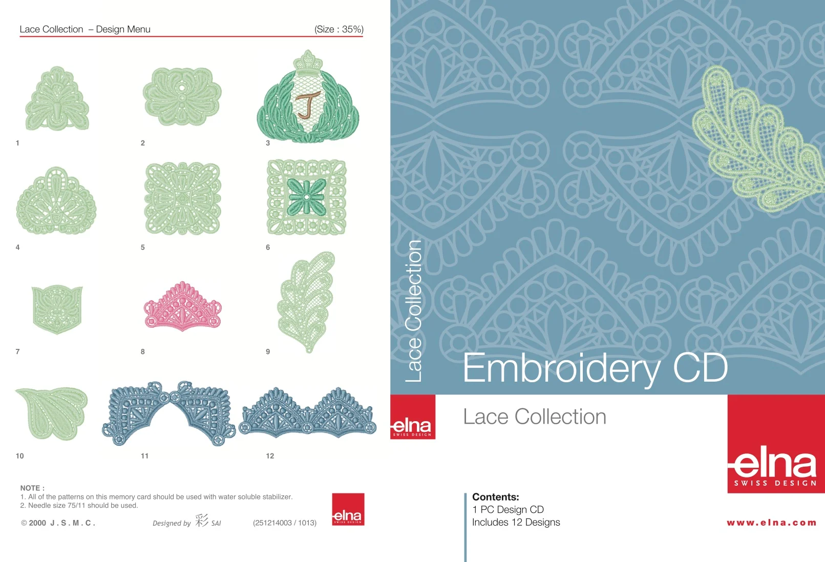 Elna Stickdesign-Kollektion «lace collection»