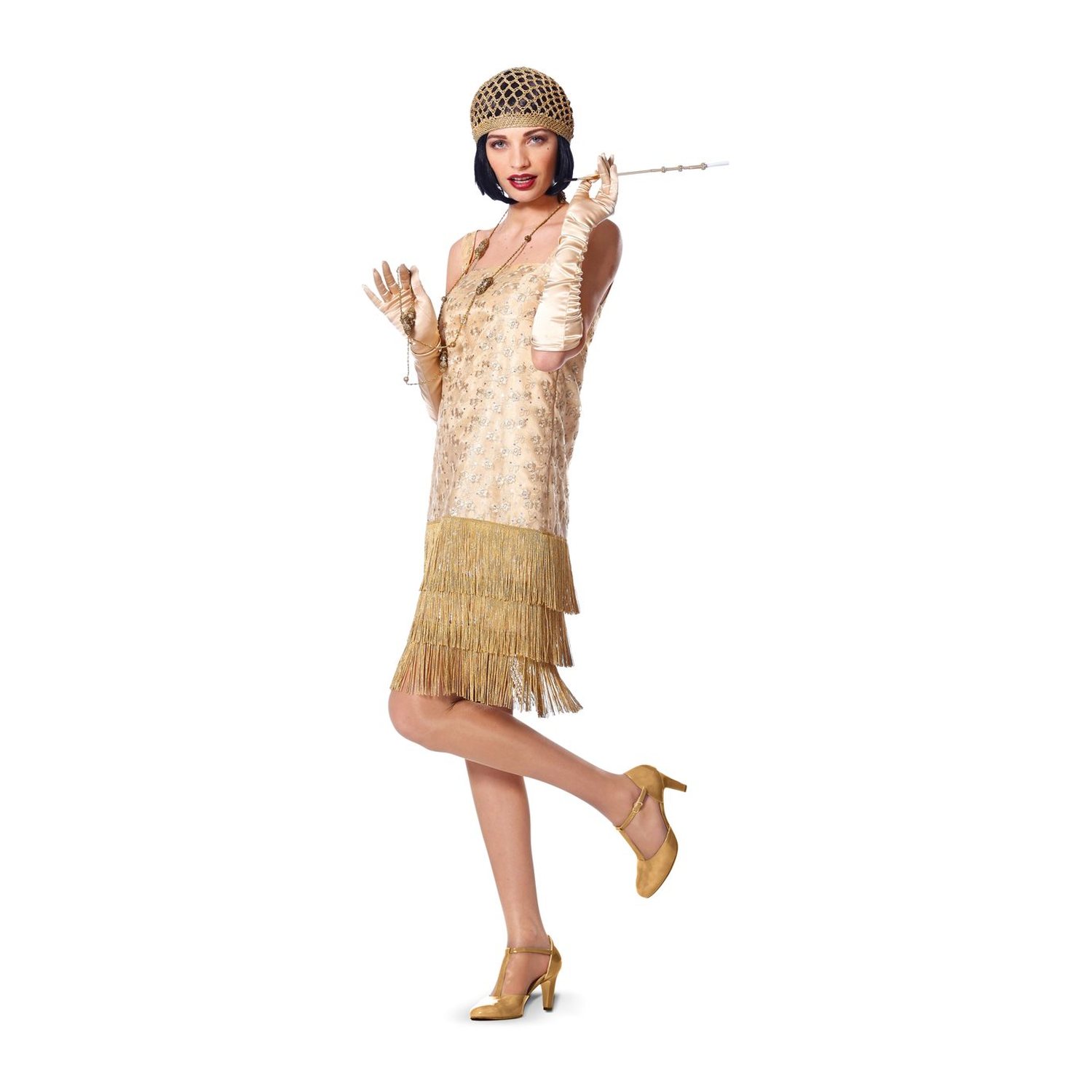 burda style Schnittmuster 2376: Trägerkleider im Charlestonstil, Modellfoto 2