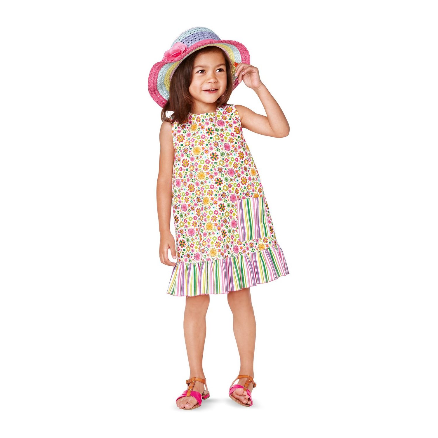 burda style Schnittmuster 9420: Hängerkleid für den Sommer, Modellfoto 3