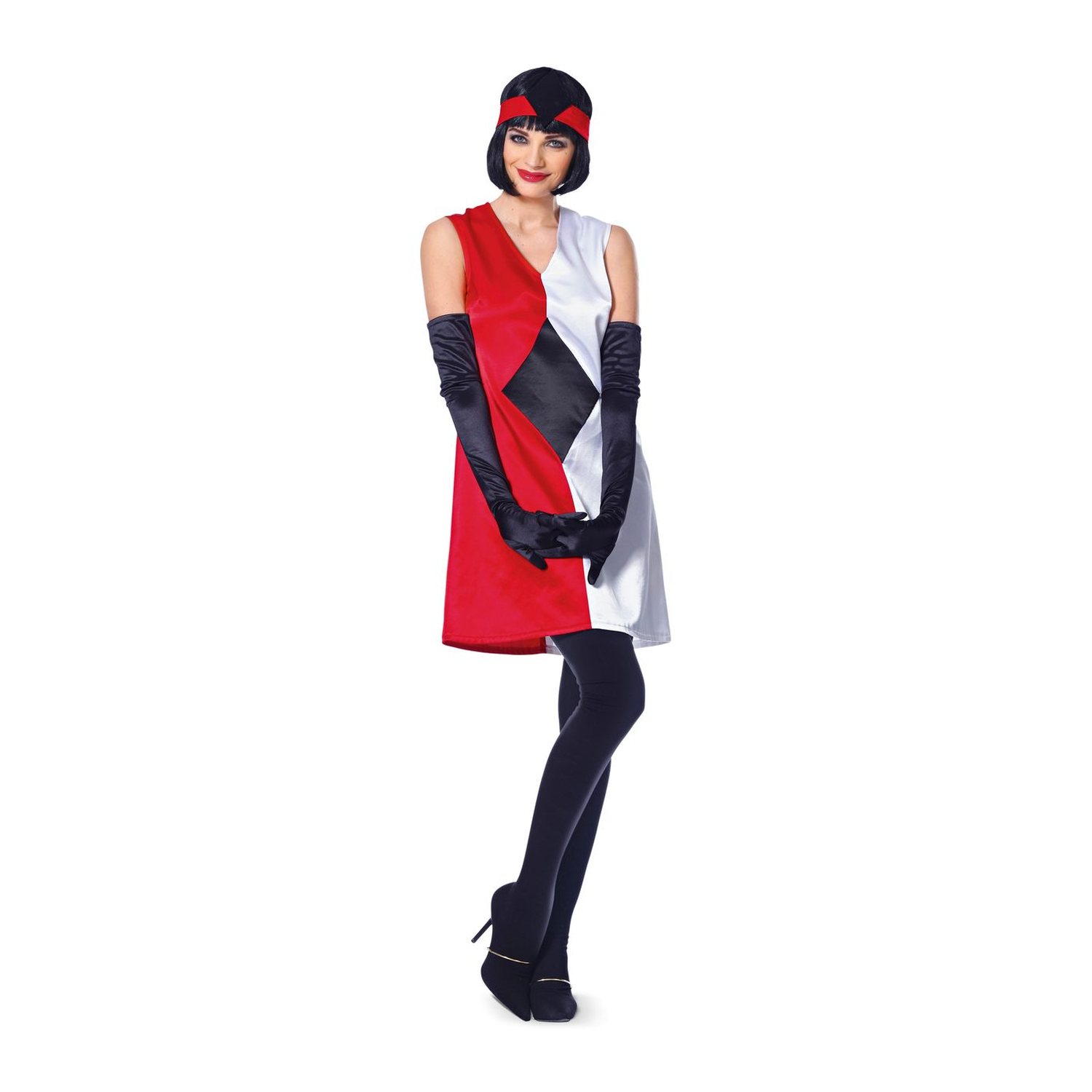 burda style Schnittmuster 2383: Spielkarten-Kleid mit Stirnband, Modellfoto 1