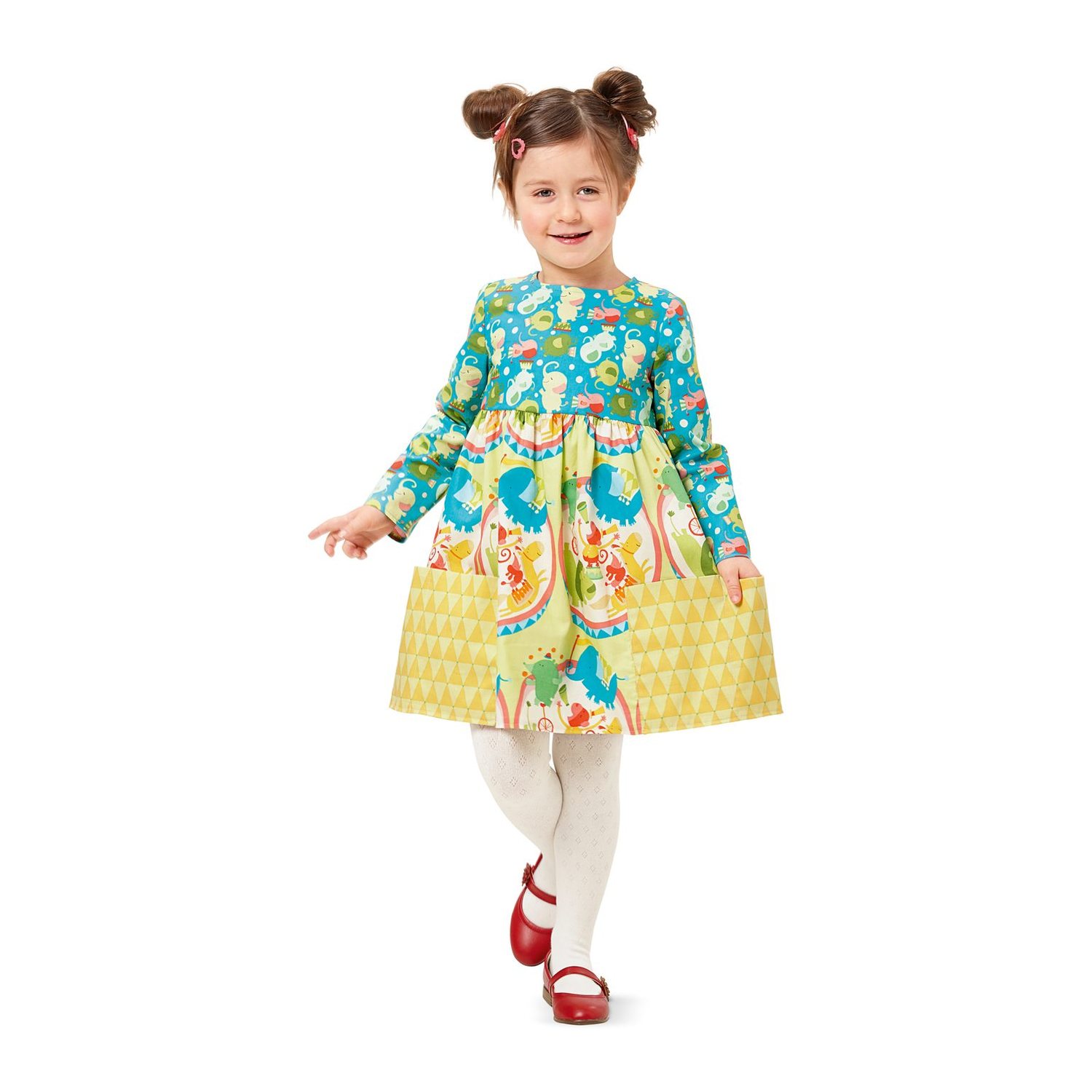 burda style Schnittmuster 9373: Kleid für Kinder, Modellfoto 2
