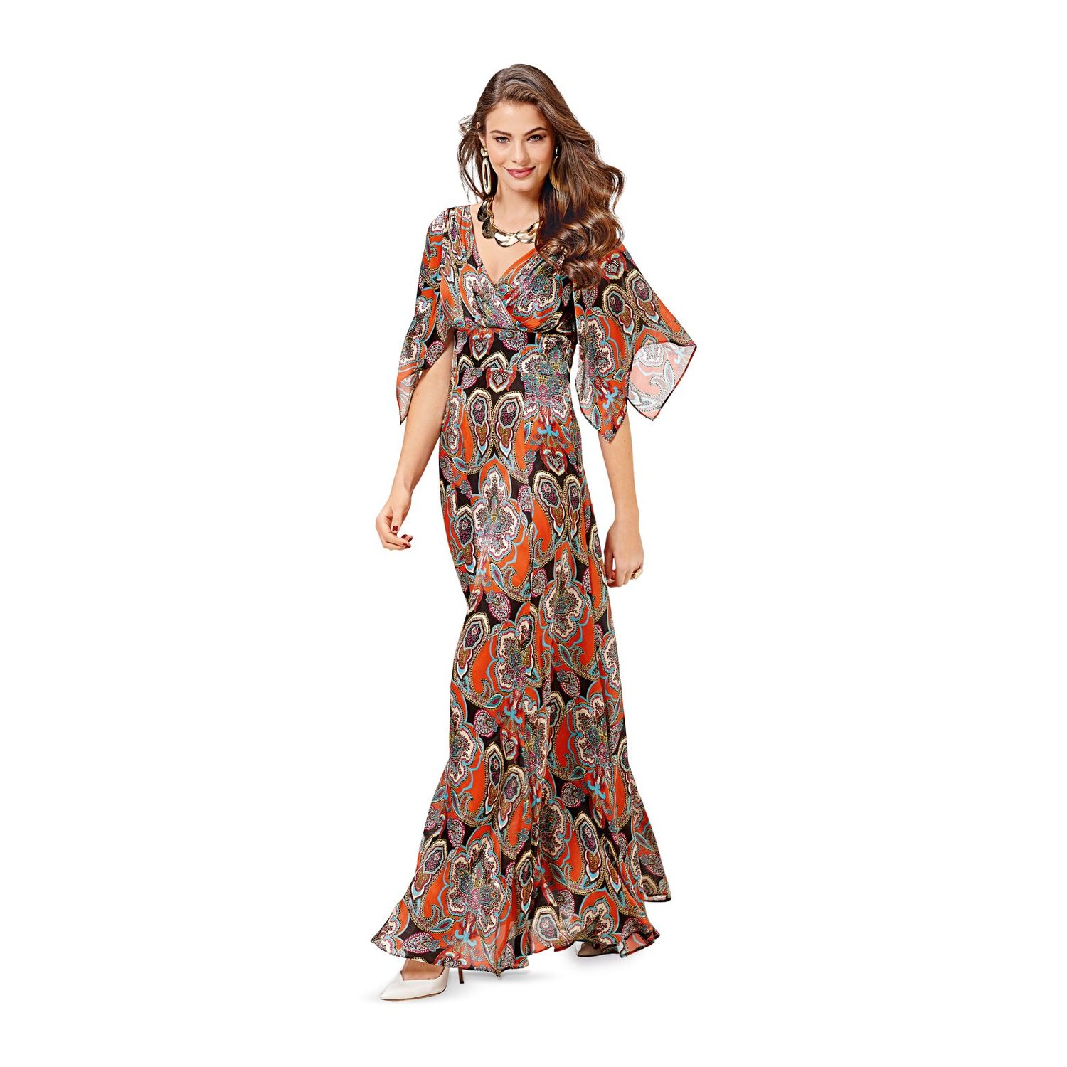 burda style Schnittmuster 6583: Ballkleid mit Bahnenrock, Modellfoto