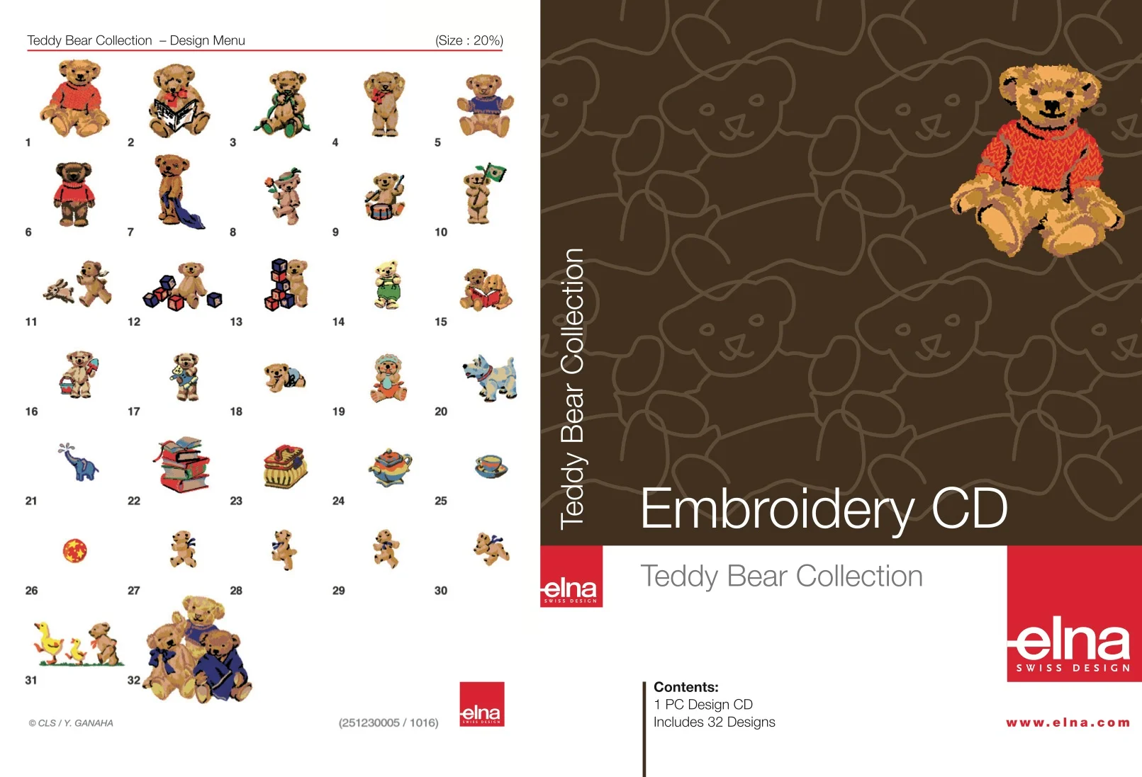 Elna Stickdesign-Kollektion «teddy bear collection»