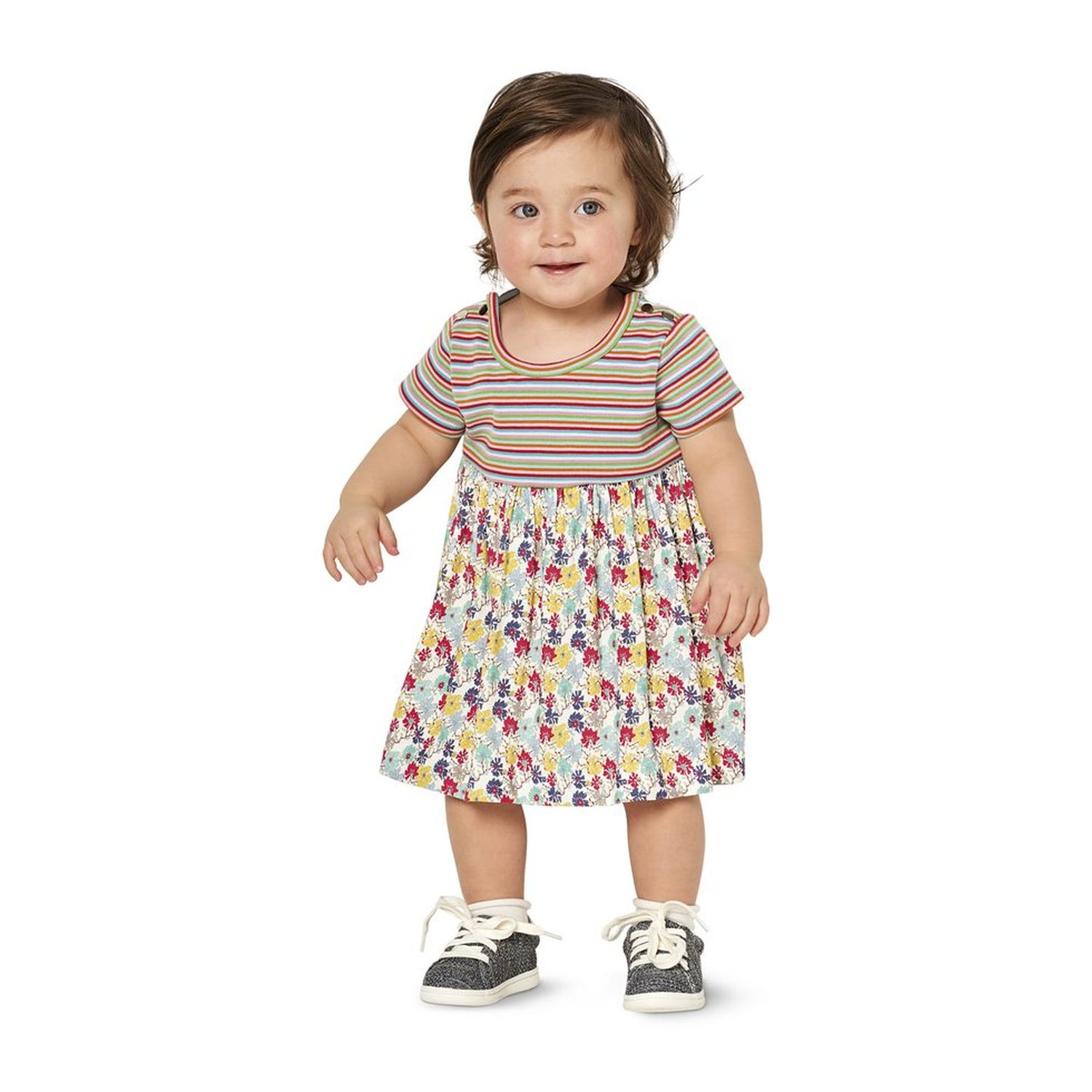 burda style Schnittmuster 9347: Babybody mit Rockteil, Modellfoto 2