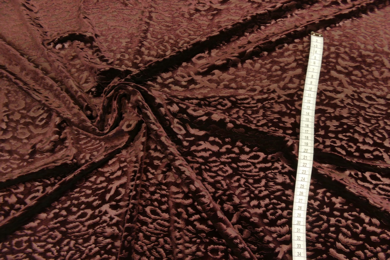 Stretchsamt Krimmer bordeaux