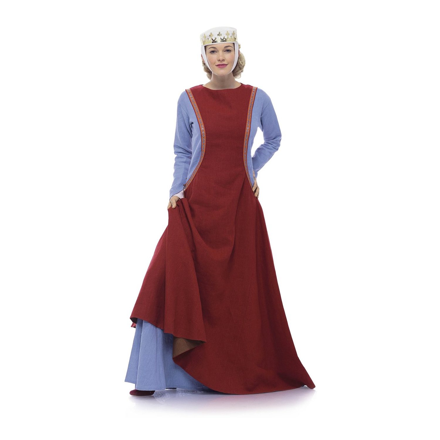 burda style Schnittmuster 7977: Mittelalterkleid mit Kappe, Modellfoto 2
