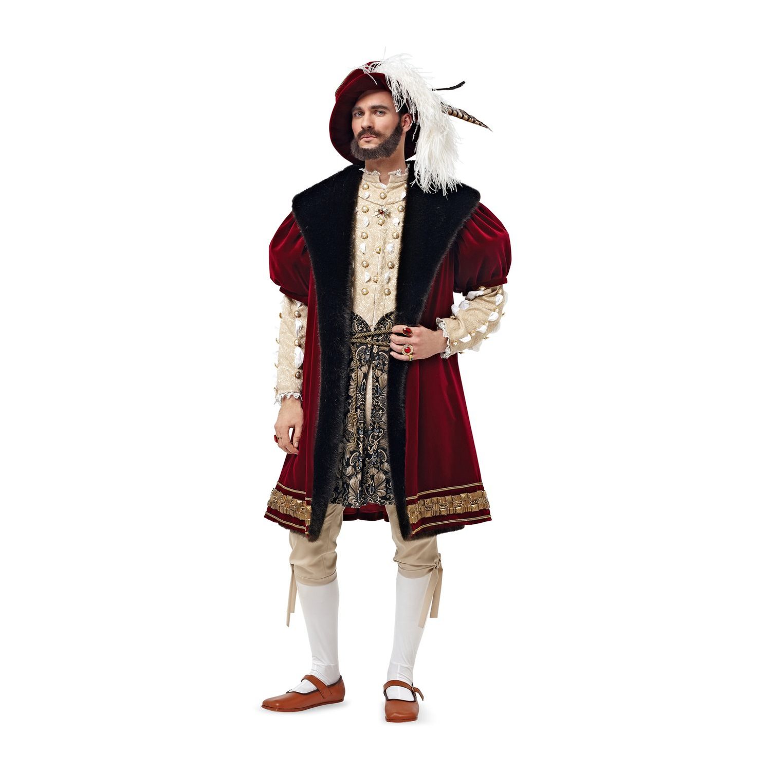 burda style Schnittmuster 6887: Renaissance-Mantel mit Hut, Modellfoto