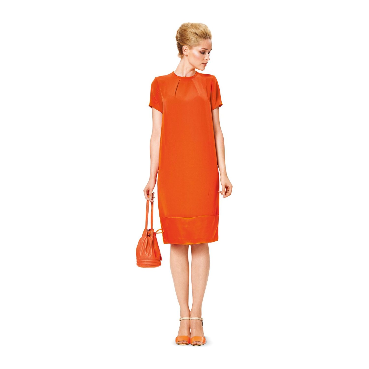 burda style Schnittmuster 6914: Kleid und Top mit Fältchen, Modellfoto 2