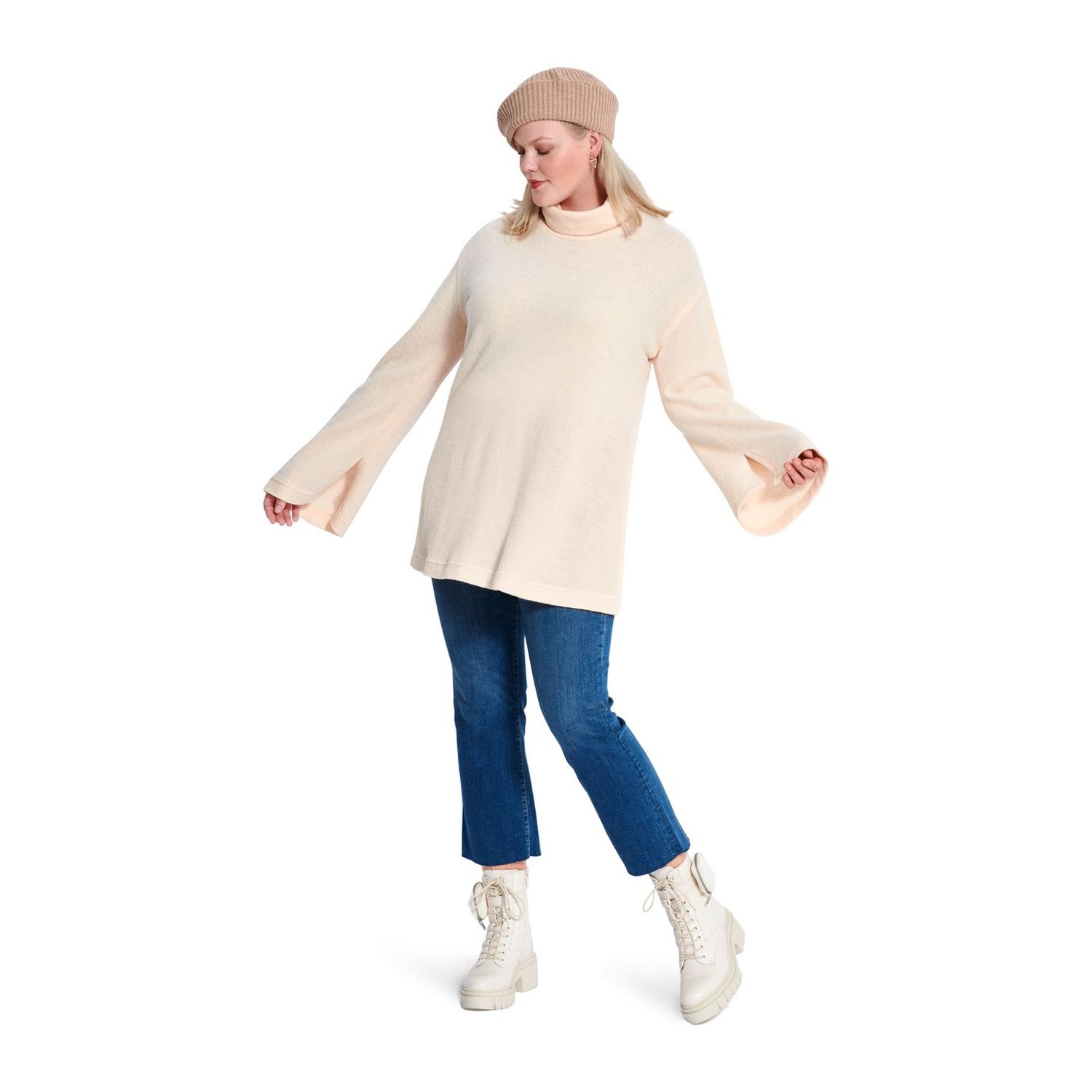 burda style Schnittmuster 5866: Kleid und Shirt mit Trompetenärmeln, Modellfoto 3