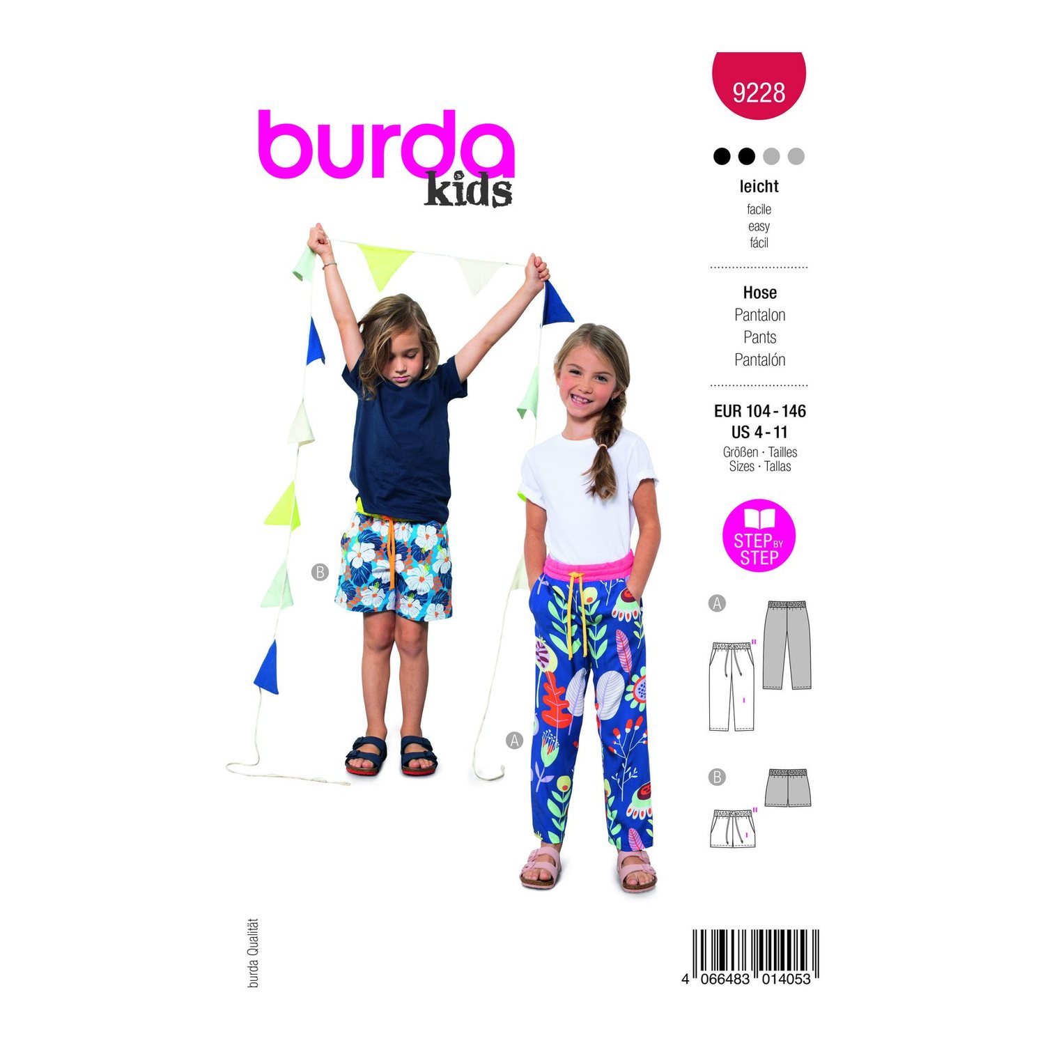 burda style Schnittmuster 9228: Hose und Sommershorts, Modellfoto 2